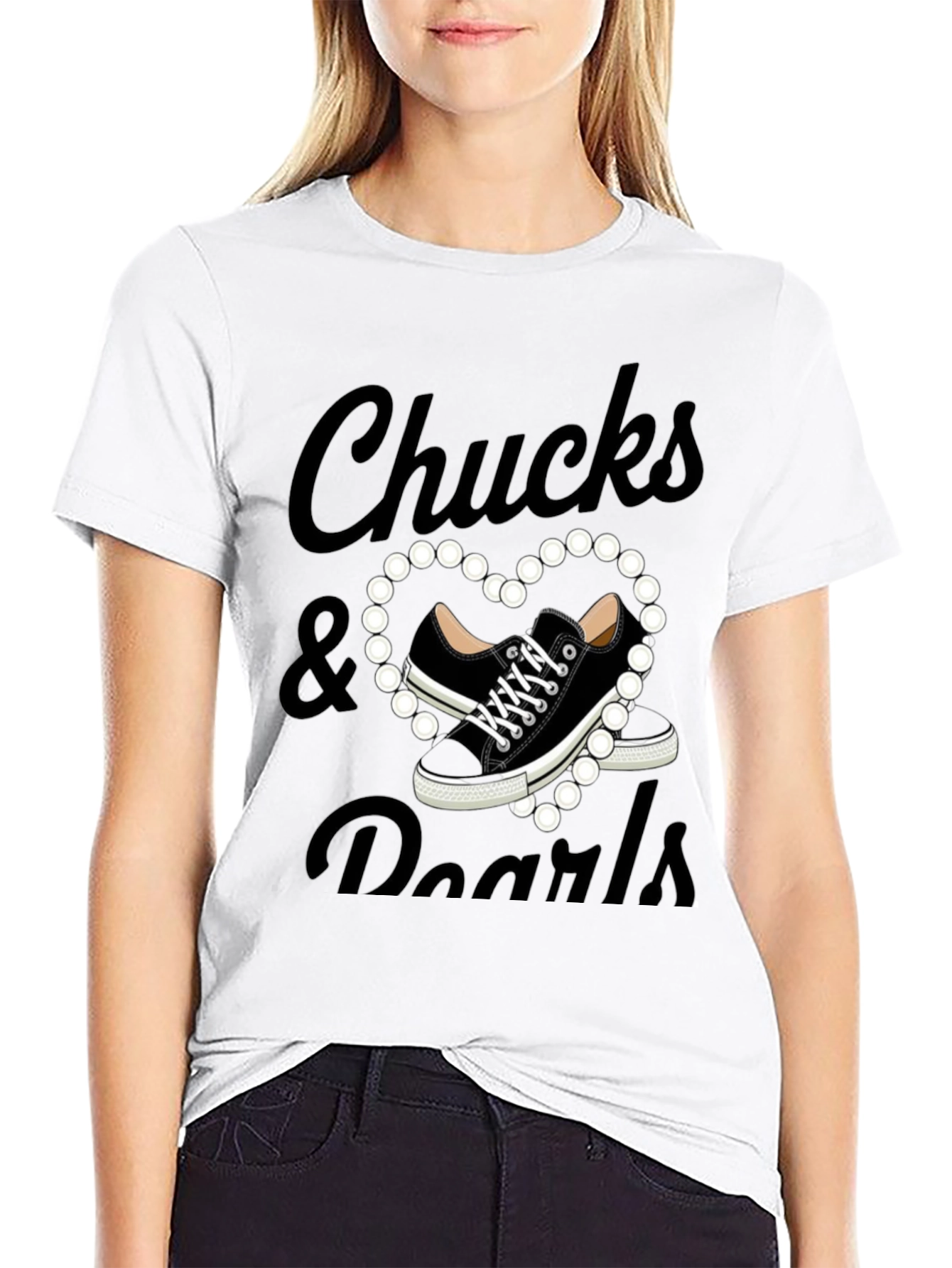 Chucks & Pearls Graphic T-Shirt