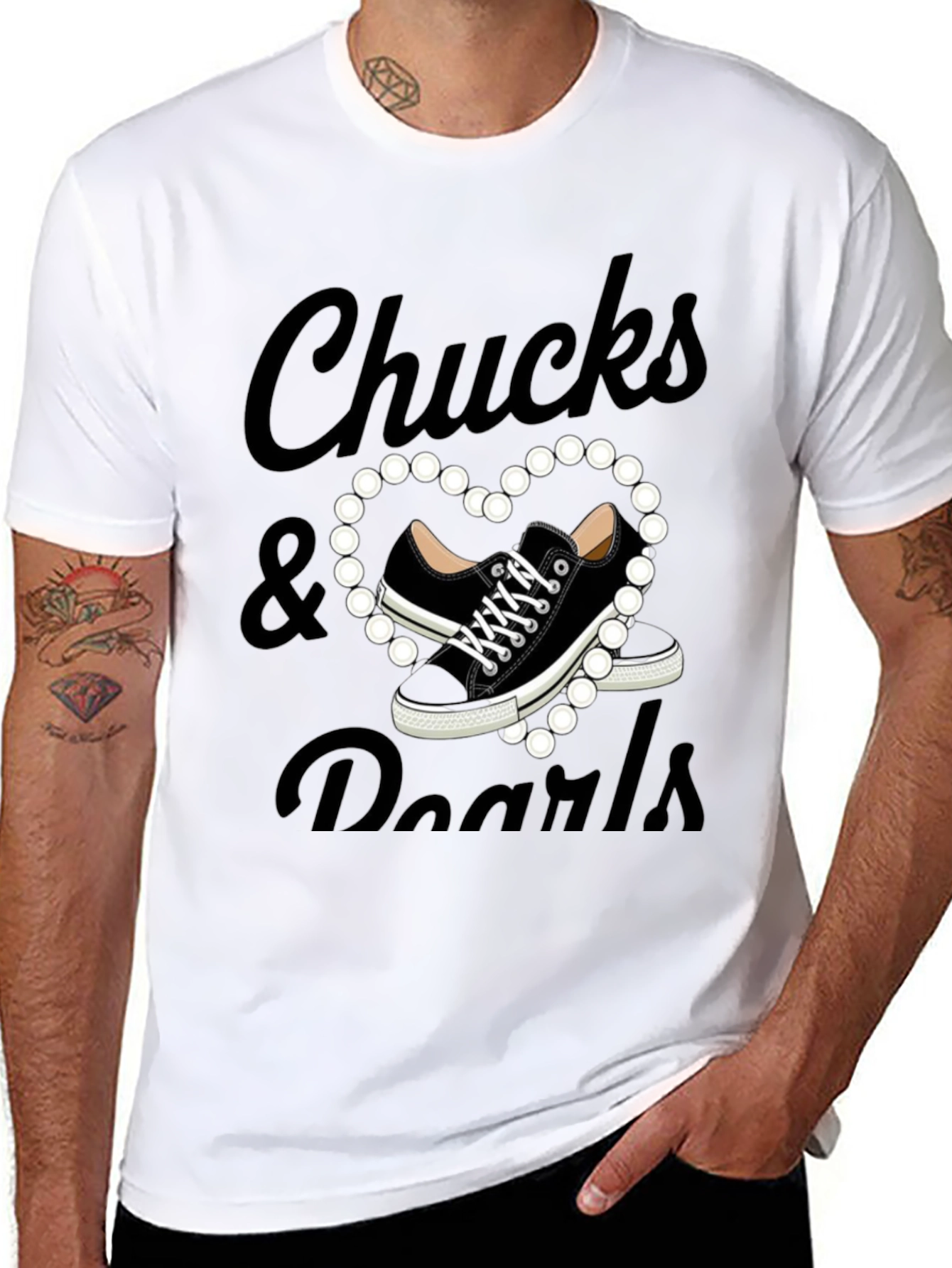 Chucks & Pearls Graphic T-Shirt