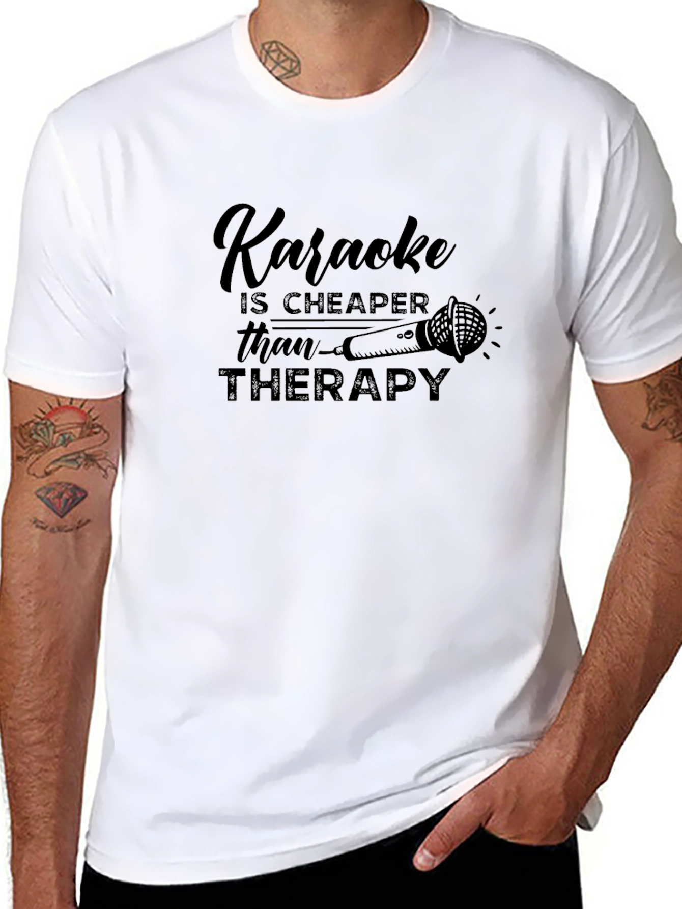 Karaoke is Cheaper Than Therapy T-Shirt