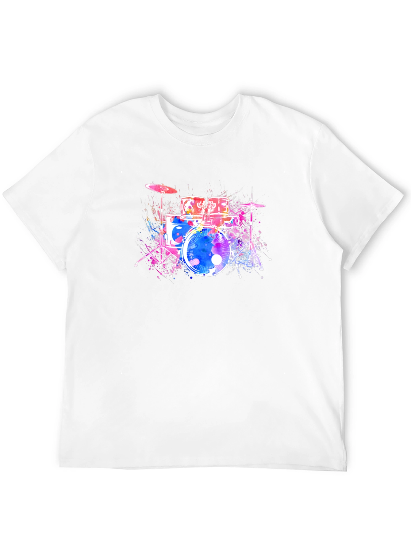Vibrant Drum Set Graphic T-Shirt - Music Lover Tee