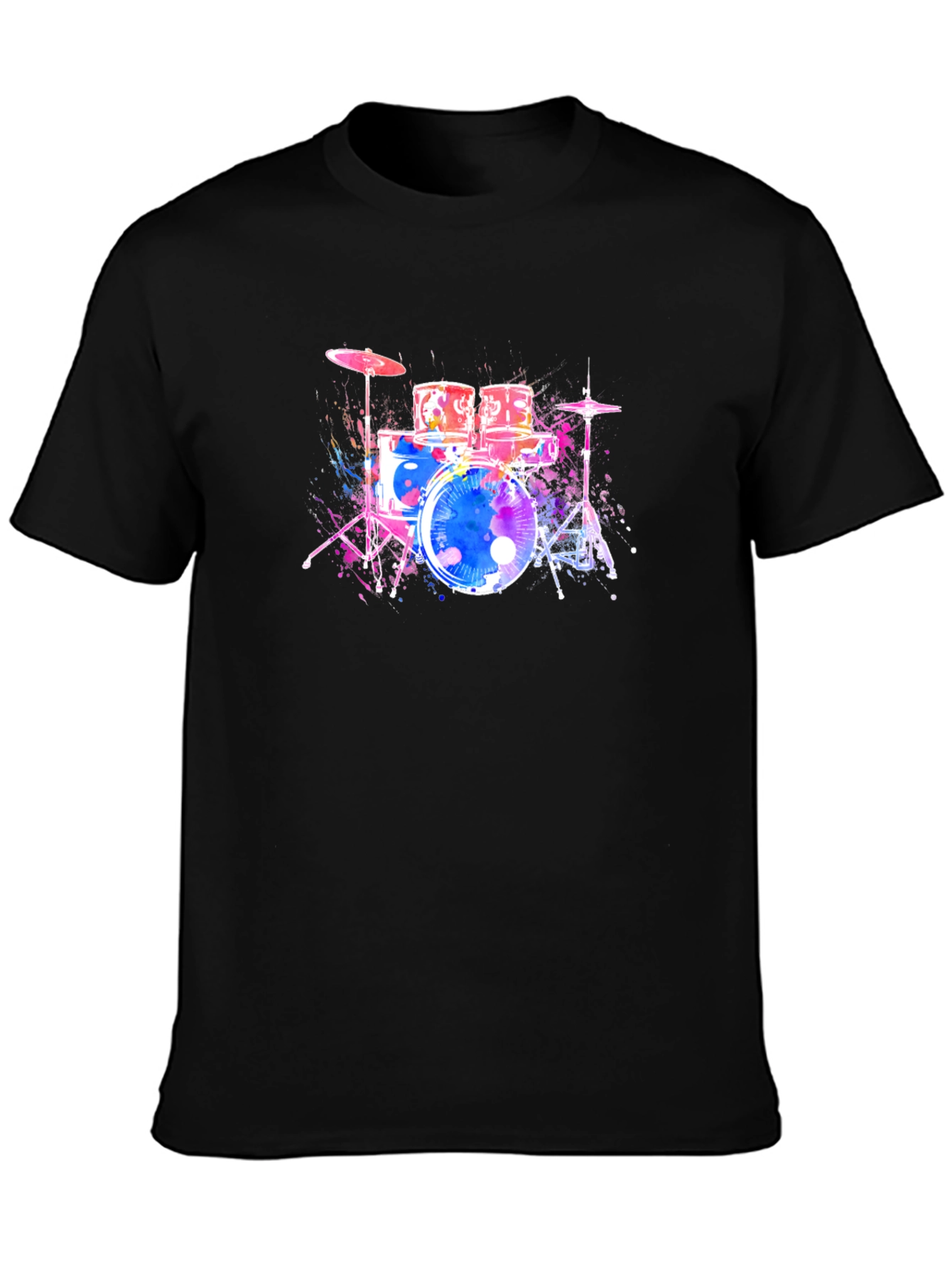 Vibrant Drum Set Graphic T-Shirt - Music Lover Tee