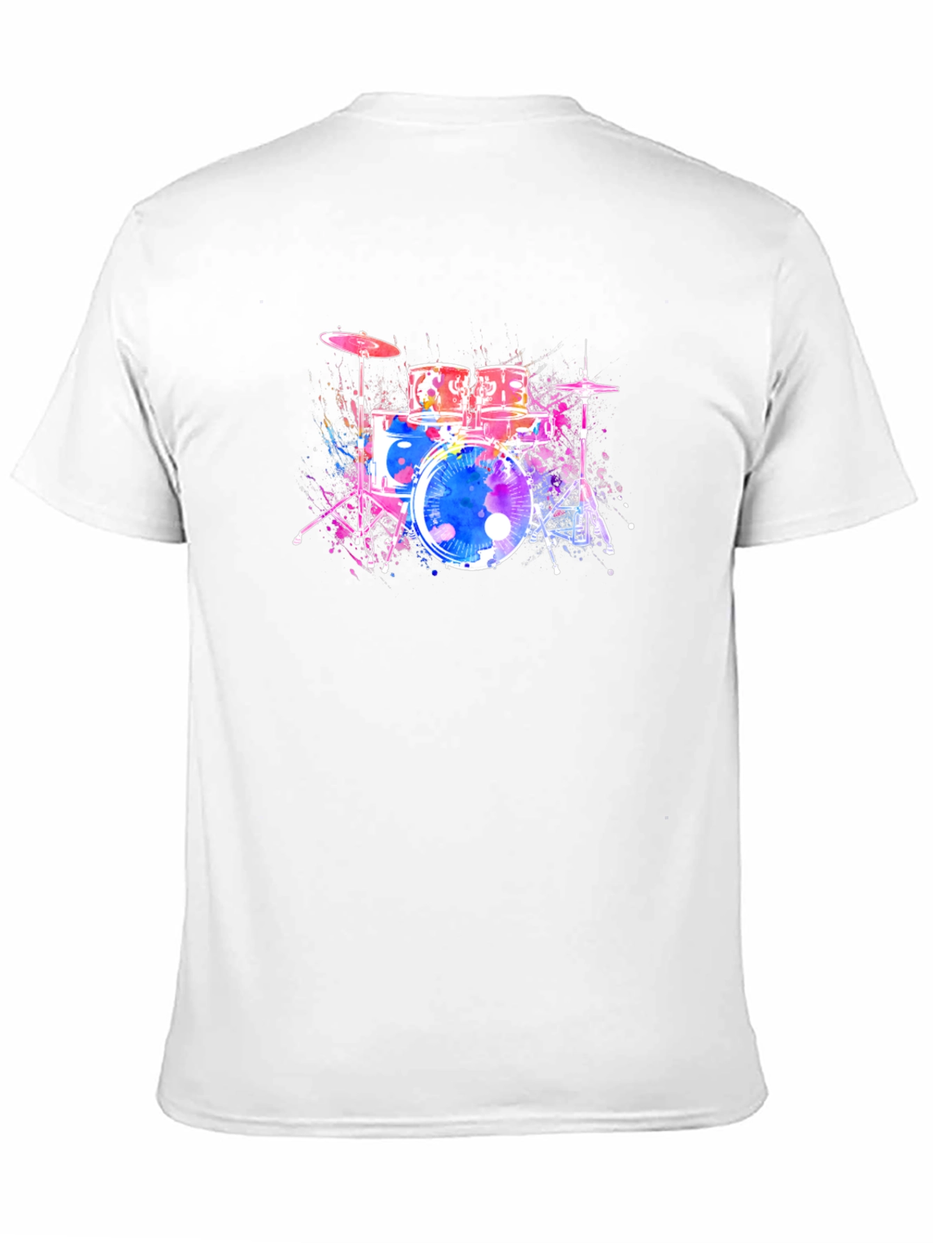Vibrant Drum Set Graphic T-Shirt - Music Lover Tee