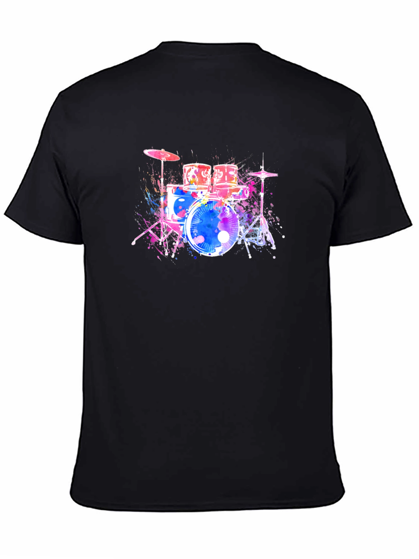 Vibrant Drum Set Graphic T-Shirt - Music Lover Tee