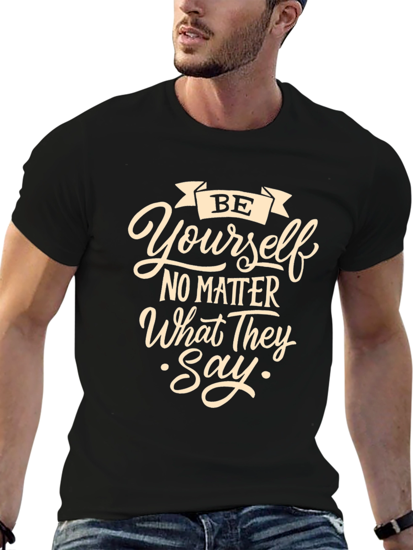 Be Yourself Graphic Tee - Stylish Comfort