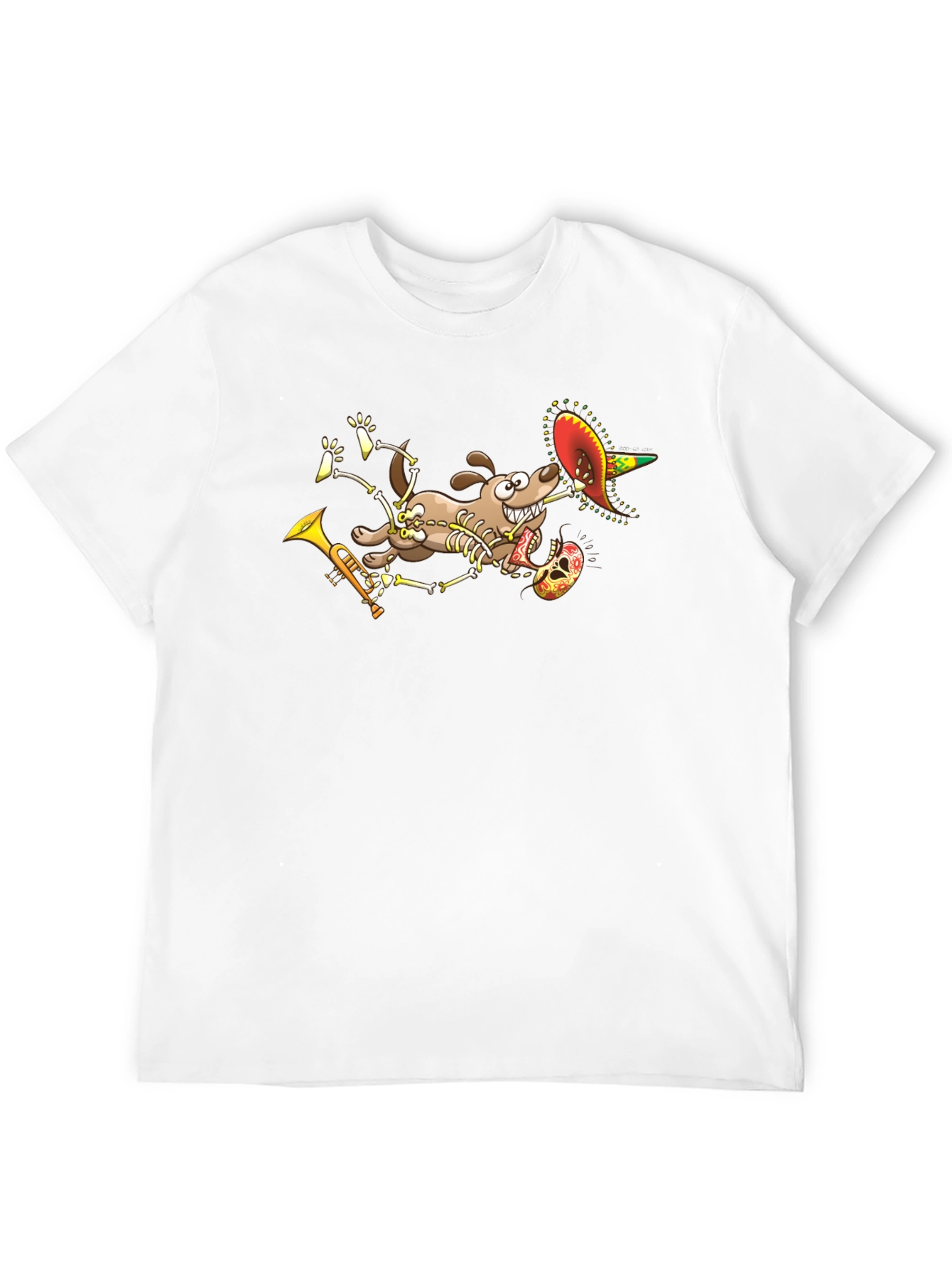 Skeleton Dog Sombrero T-Shirt