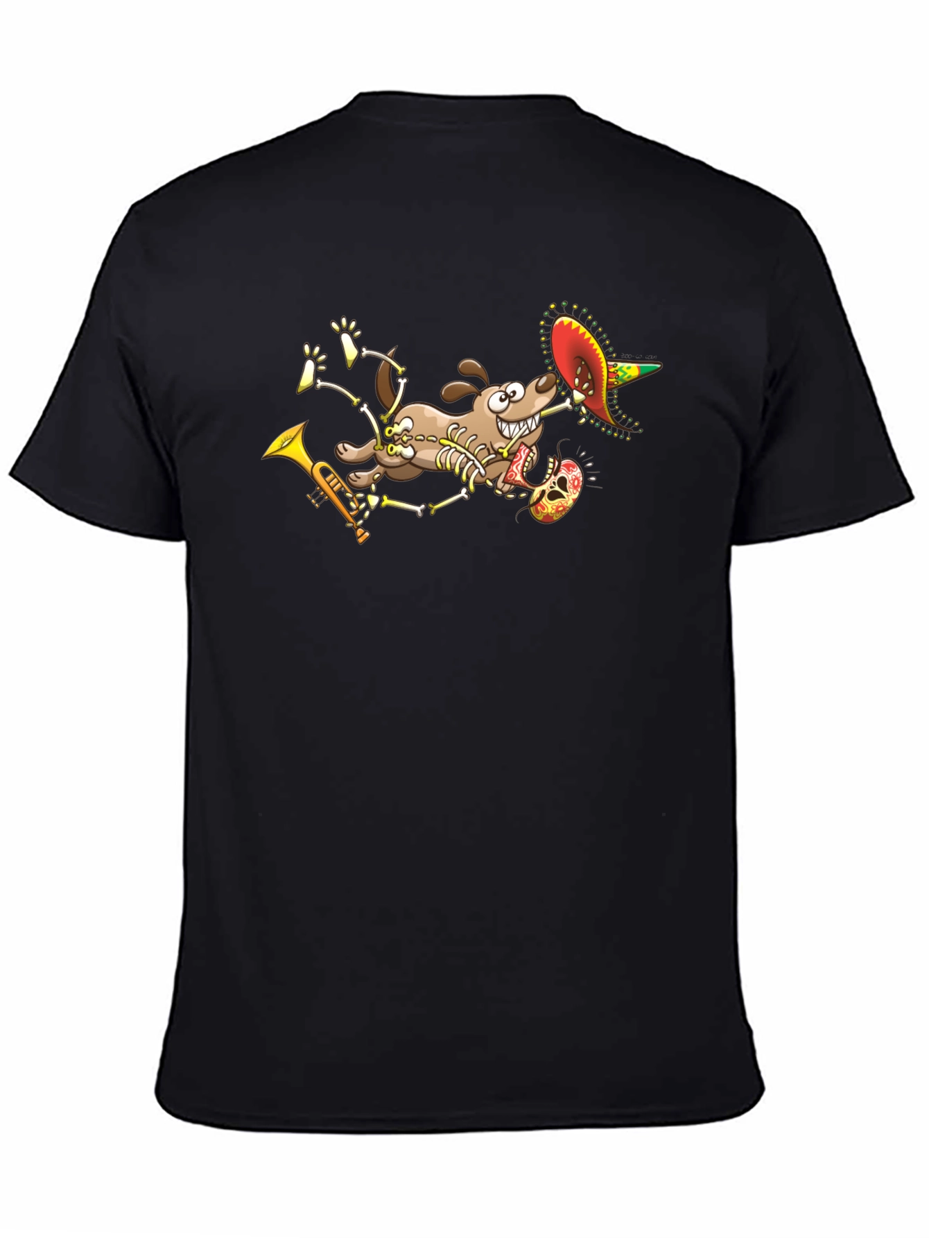 Skeleton Dog Sombrero T-Shirt