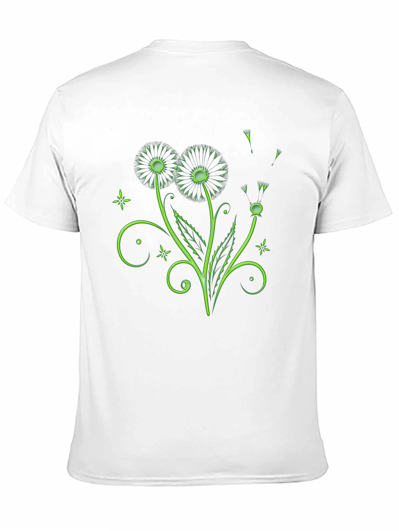 Neon Dandelion Graphic Black T-Shirt