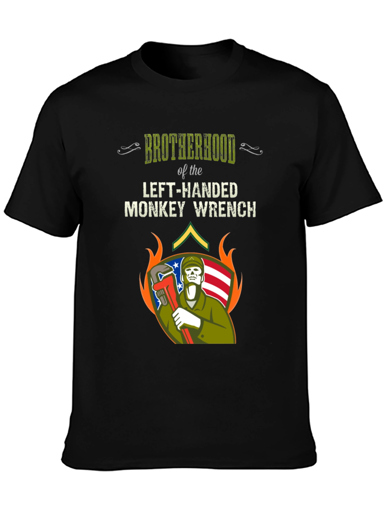 Brotherhood Left-Handed Monkey Wrench T-Shirt
