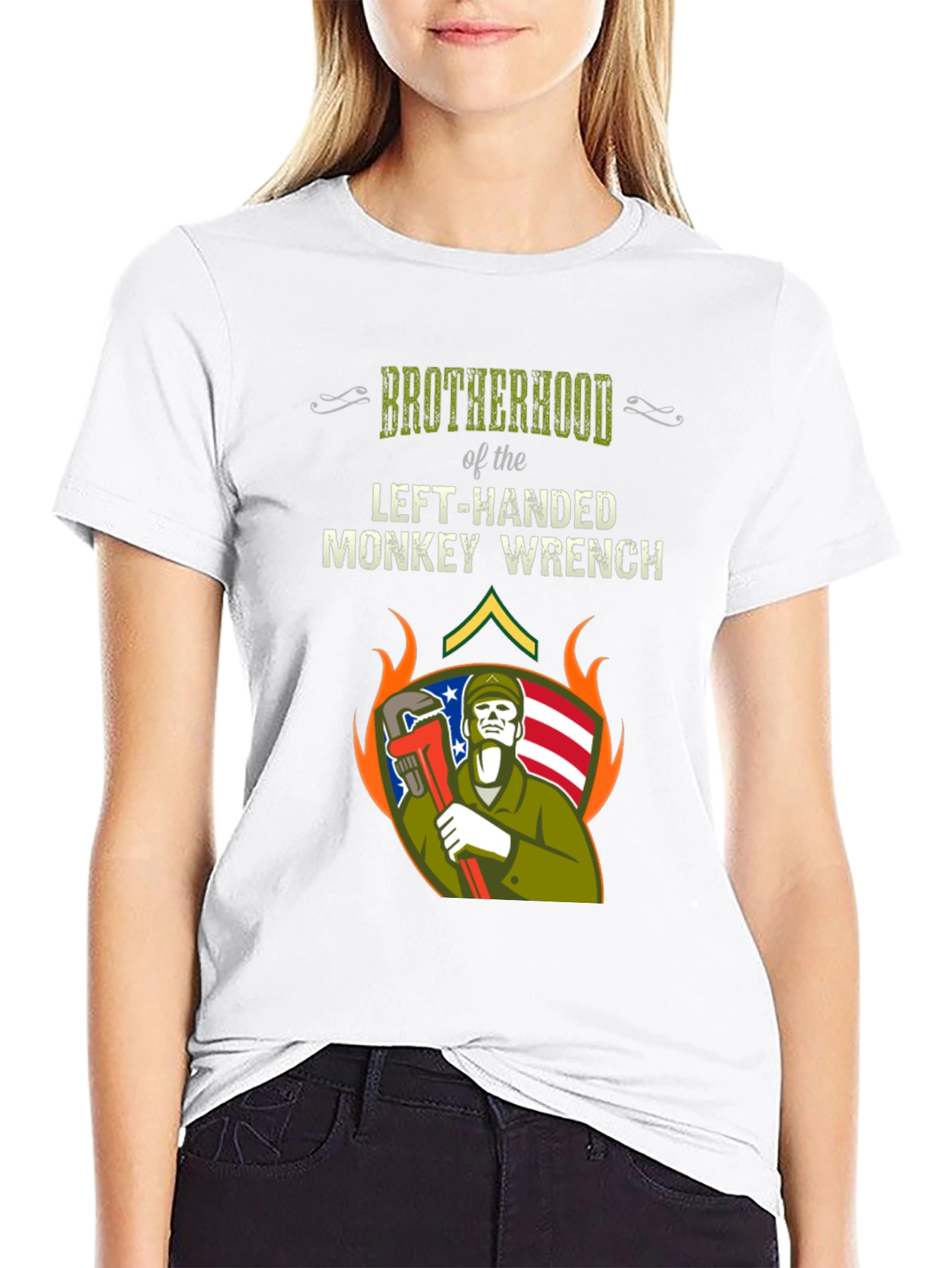 Brotherhood Left-Handed Monkey Wrench T-Shirt