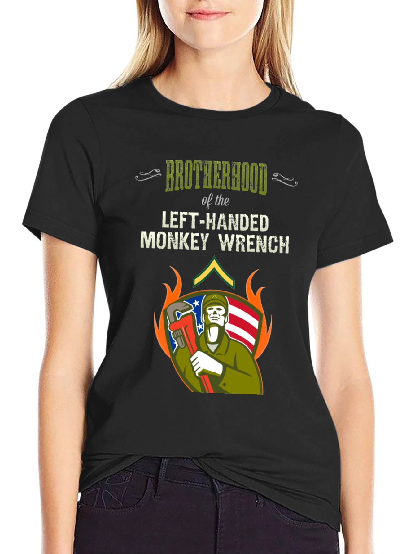 Brotherhood Left-Handed Monkey Wrench T-Shirt