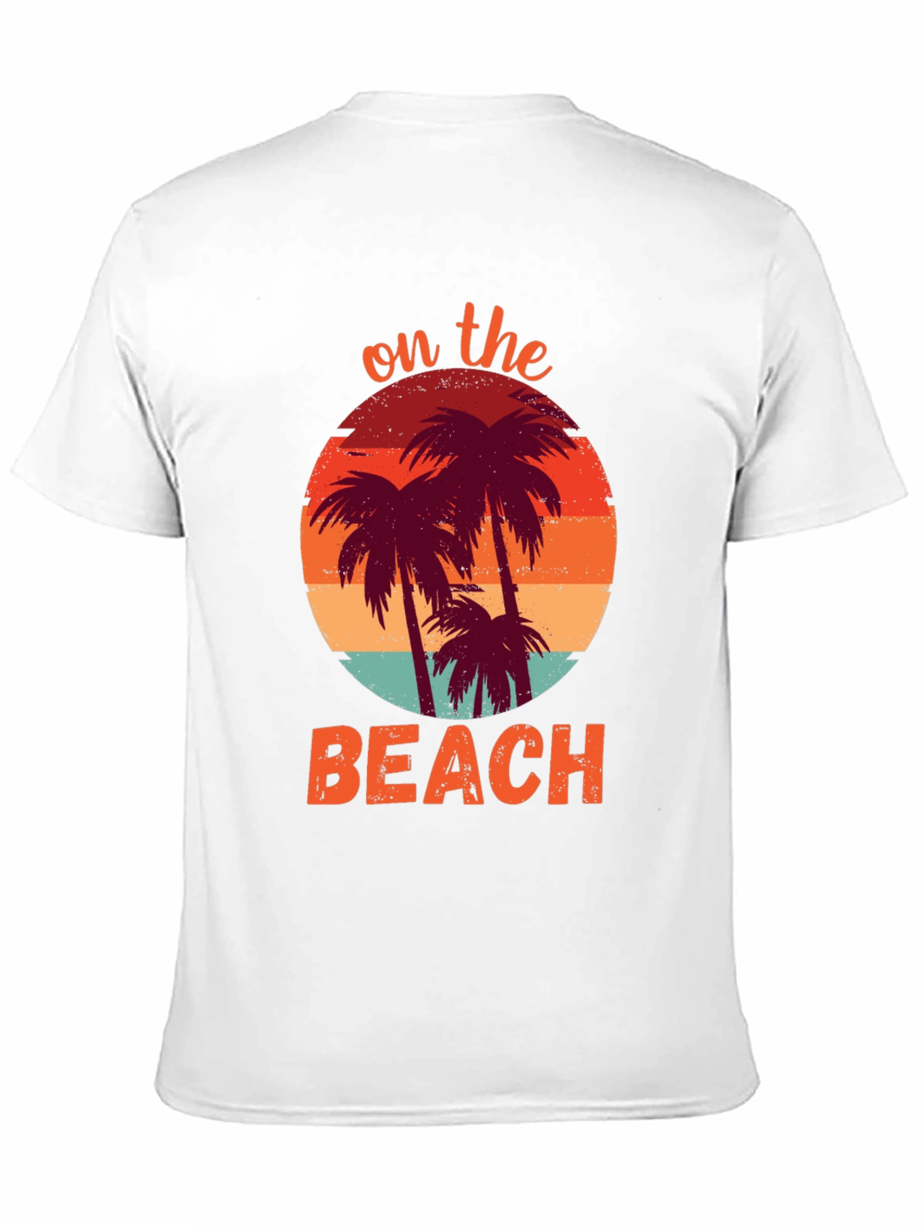 On The Beach Palm Tree Graphic T-Shirt