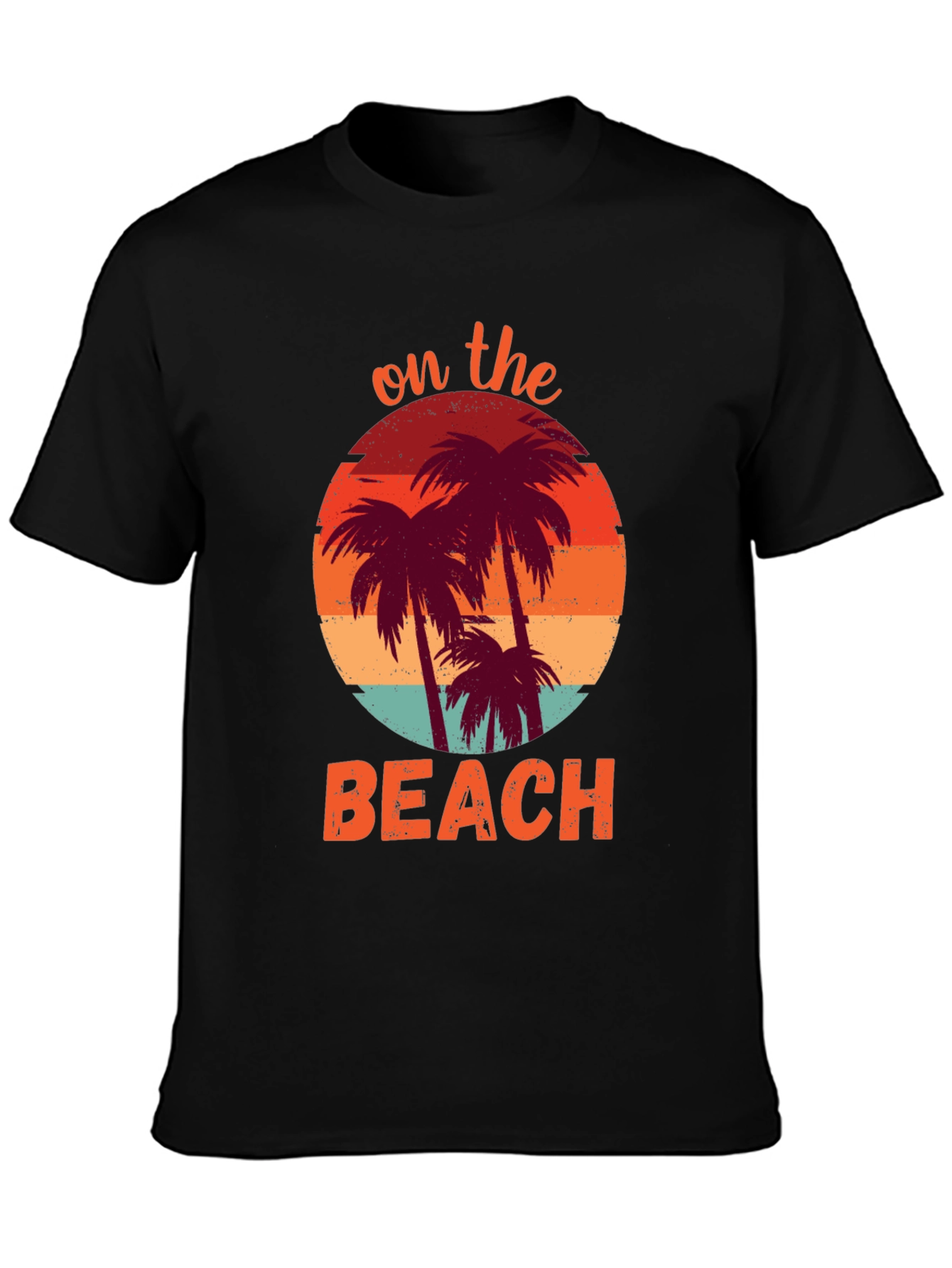 On The Beach Palm Tree Graphic T-Shirt