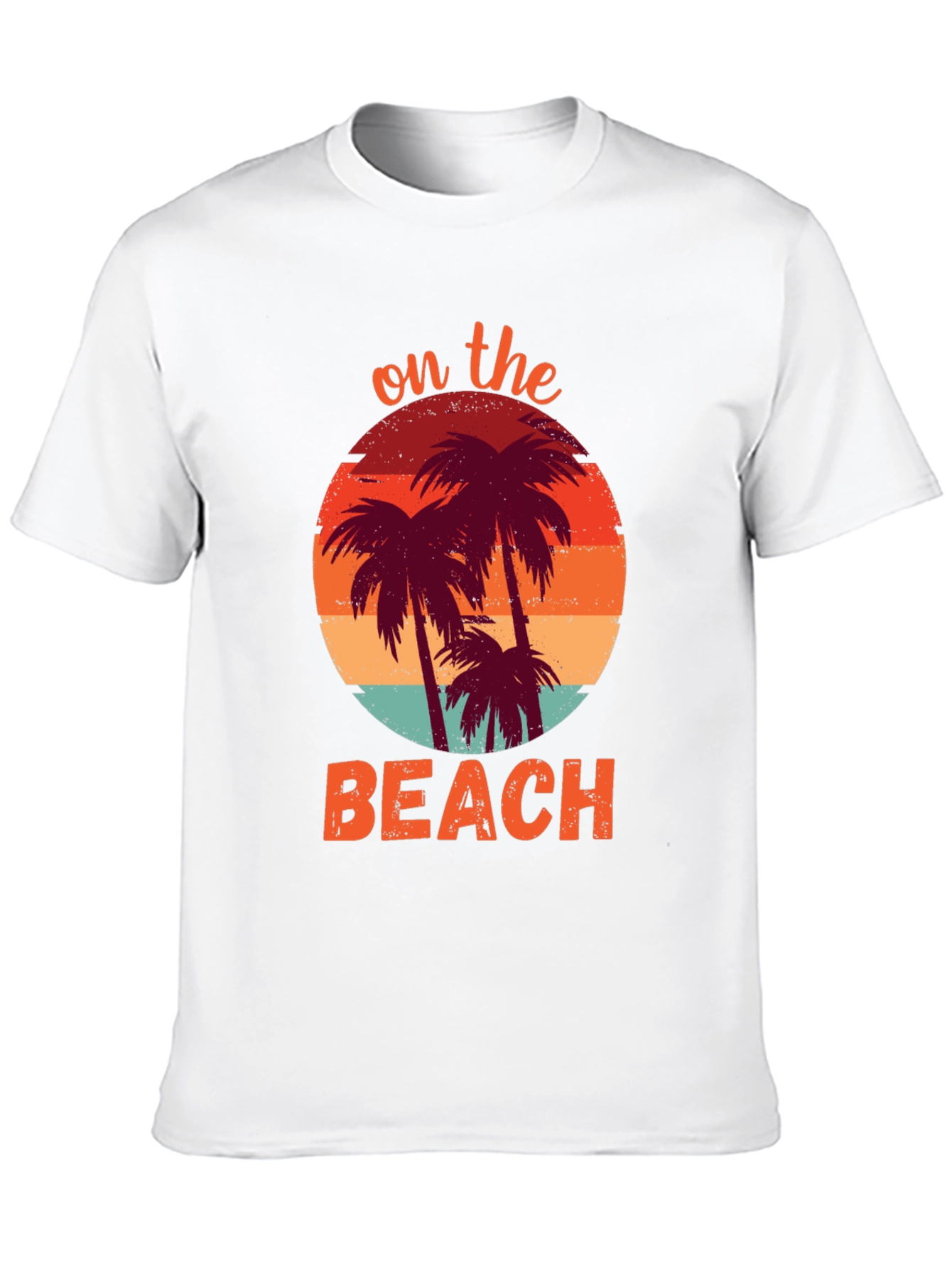 On The Beach Palm Tree Graphic T-Shirt