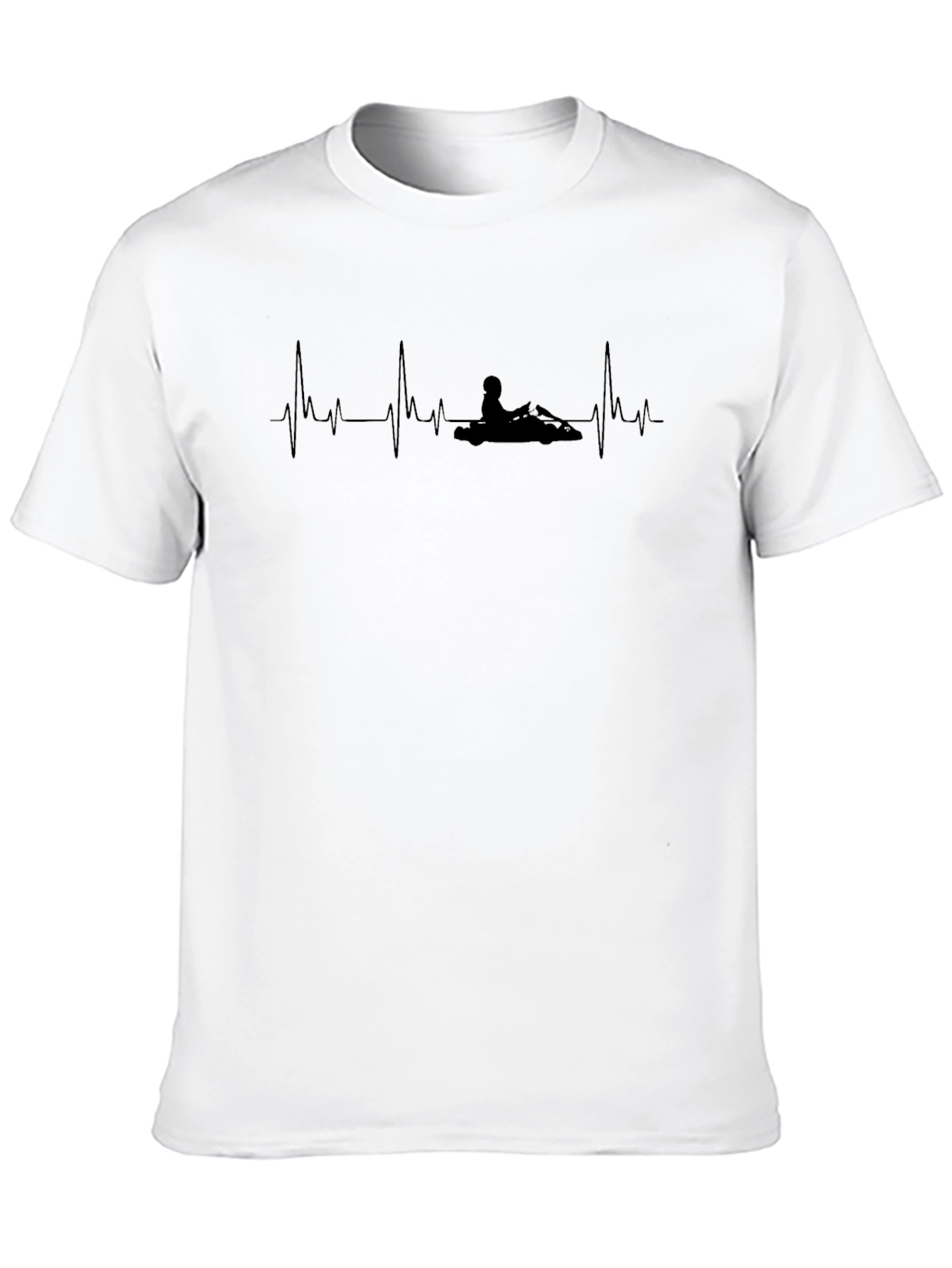 Go Kart Heartbeat T-Shirt - Racing Pulse Tee