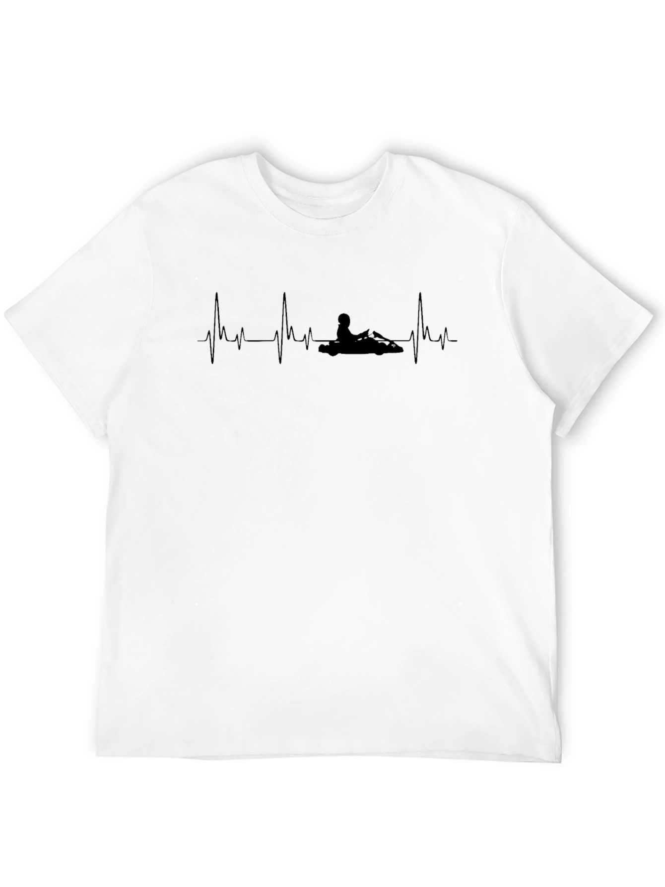 Go Kart Heartbeat T-Shirt - Racing Pulse Tee