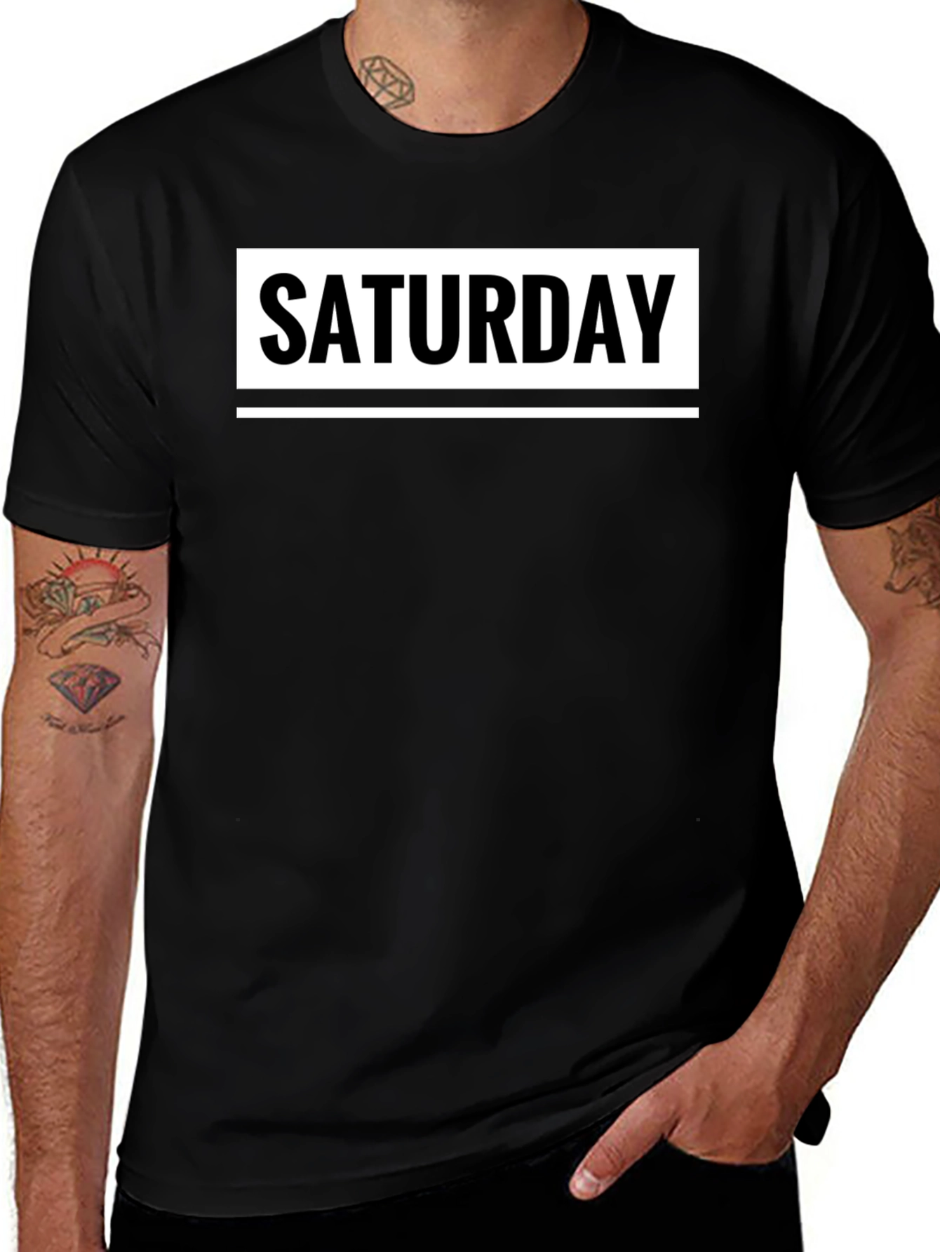 Saturday Graphic T-Shirt - Casual Weekend Wear