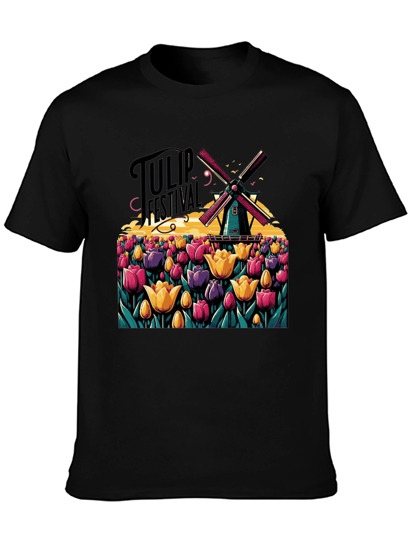 Tulip Festival Graphic T-Shirt