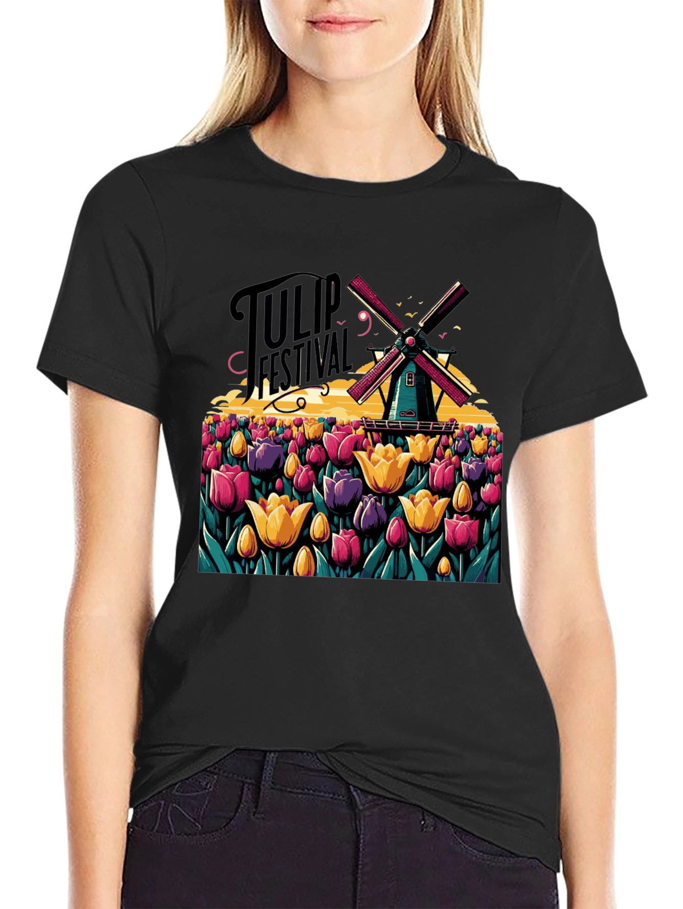 Tulip Festival Graphic T-Shirt