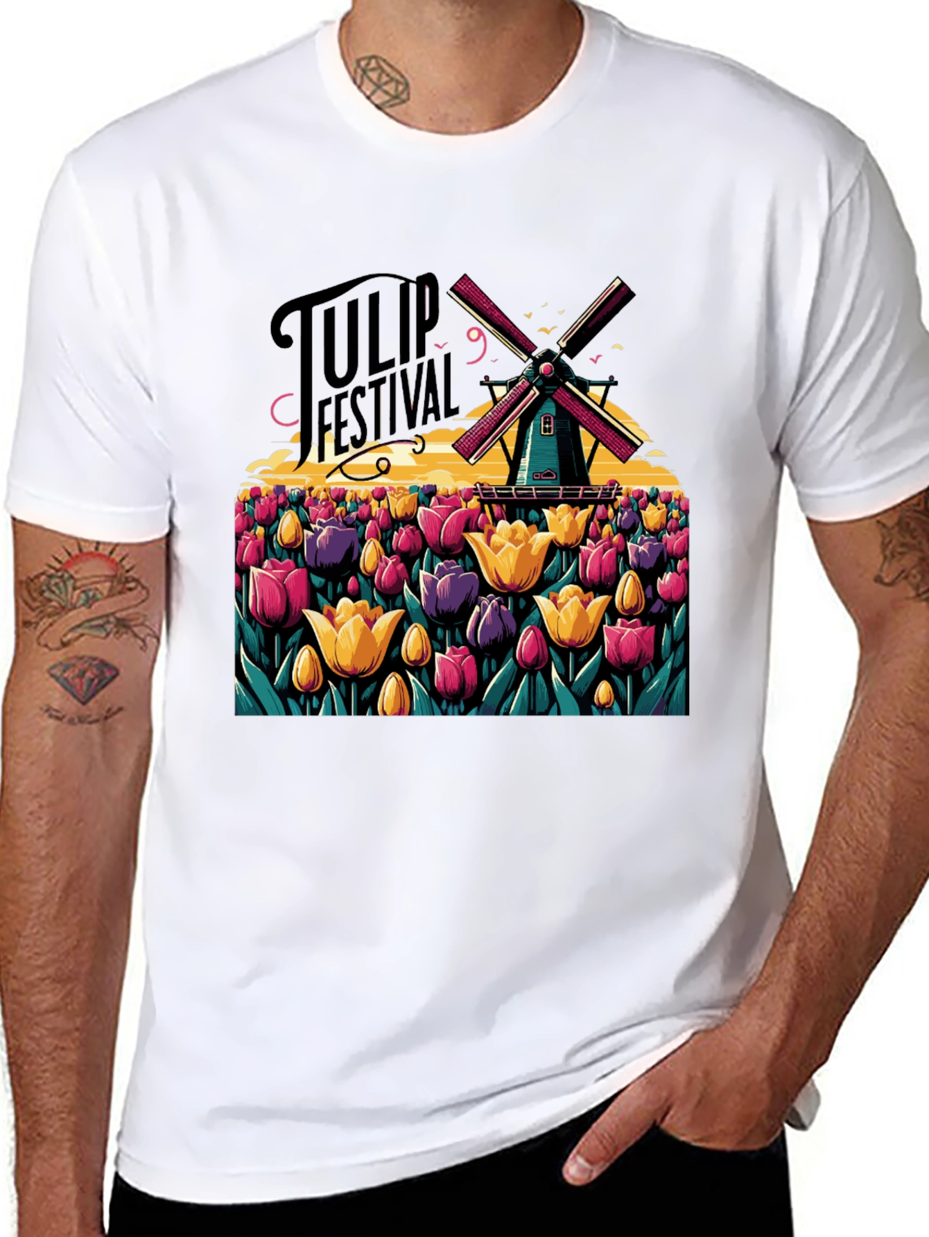 Tulip Festival Graphic T-Shirt