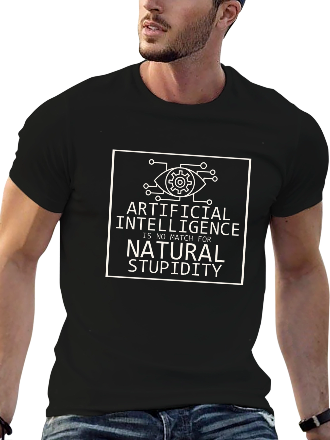 AI vs Stupidity Graphic Tee