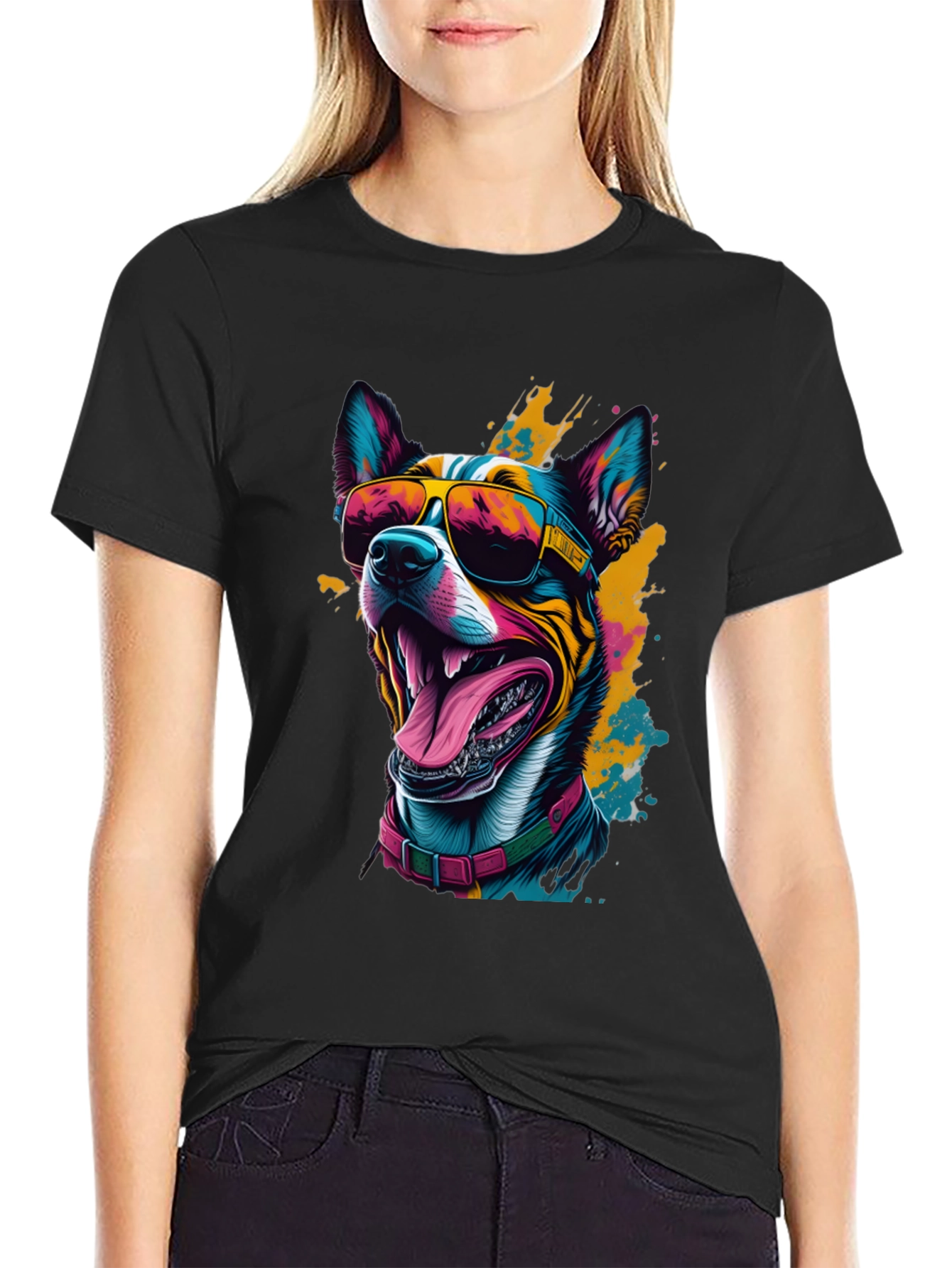 Cool Dog Graphic T-Shirt - Stylish Canine Design