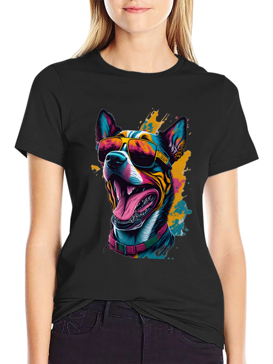Cool Dog Graphic T-Shirt - Stylish Canine Design