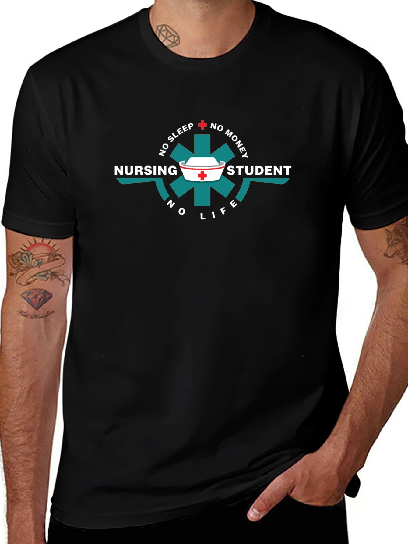 Nursing Student Life Graphic T-Shirt