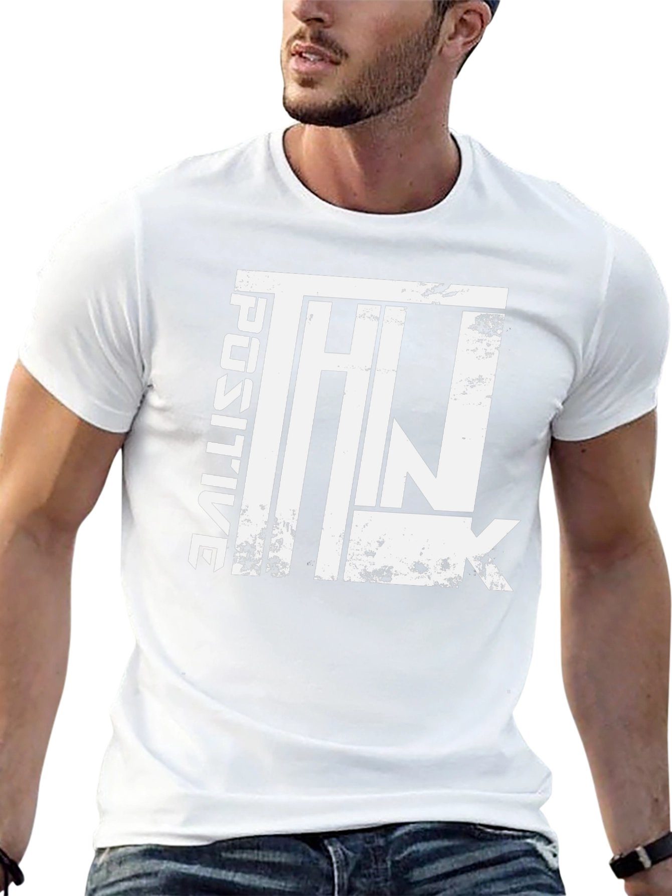 Positive Think Graphic Tee - Unisex Cotton T-Shirt