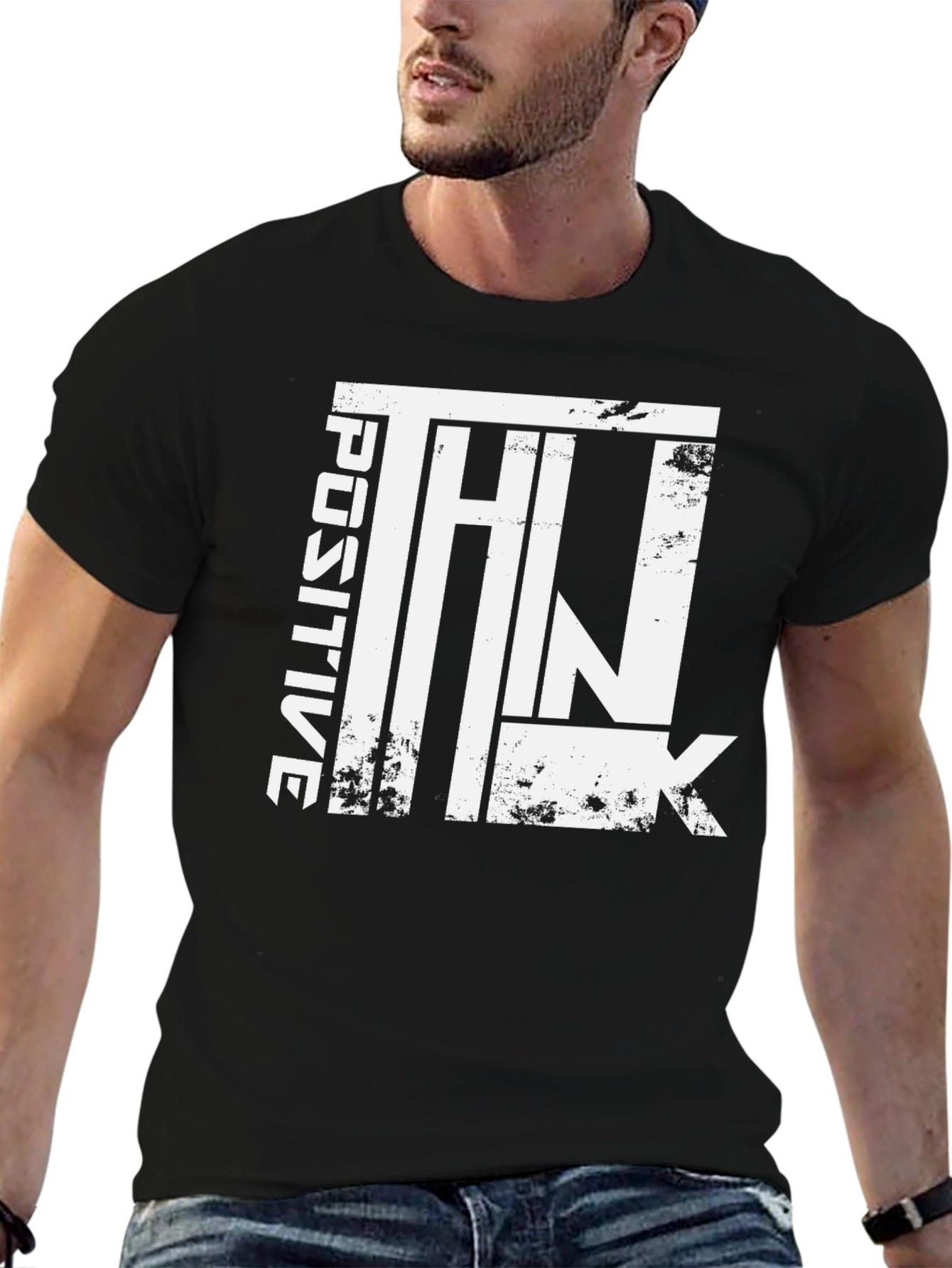 Positive Think Graphic Tee - Unisex Cotton T-Shirt