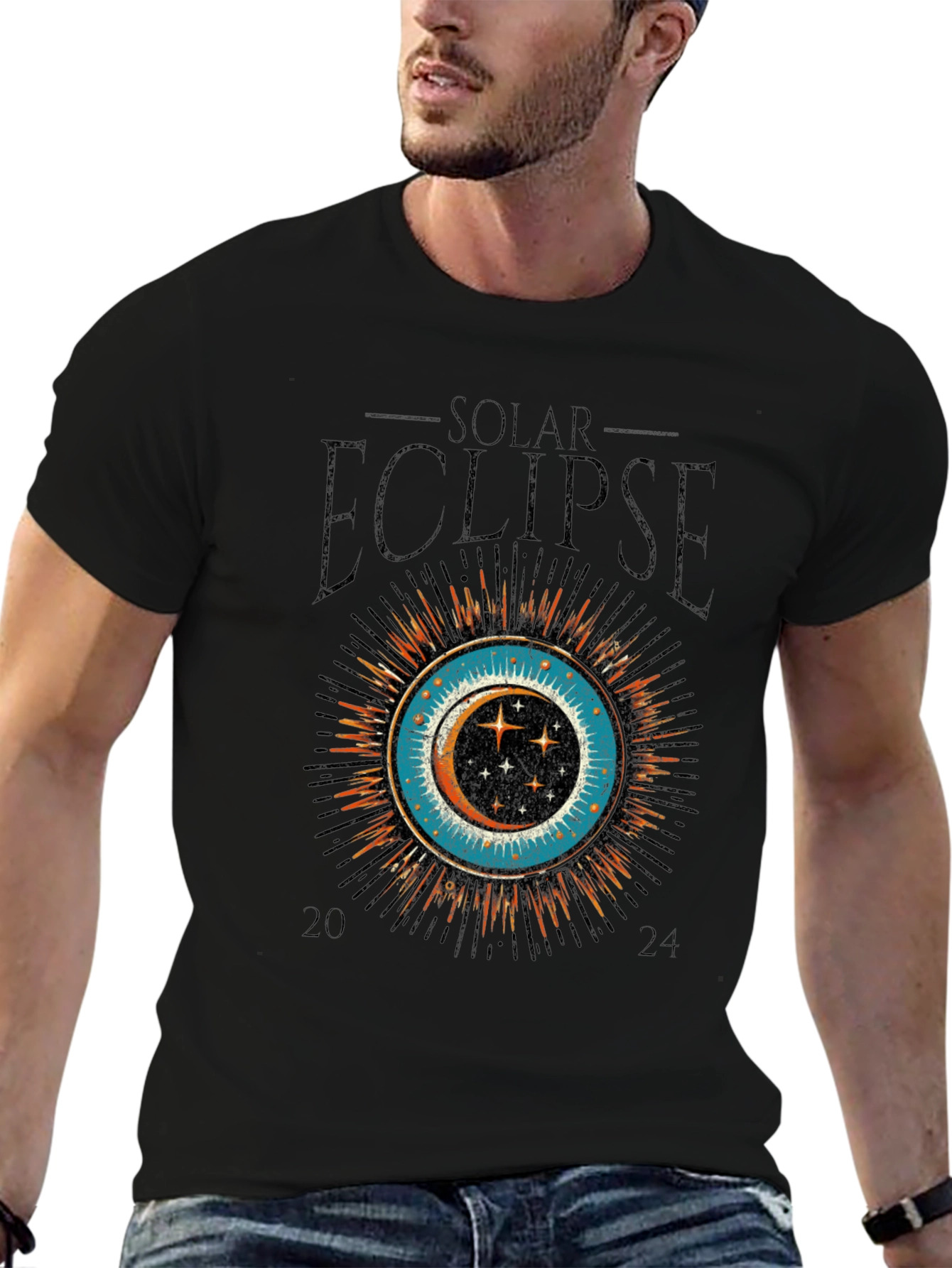 Solar Eclipse 2024 Graphic Tee - Premium Cotton T-Shirt
