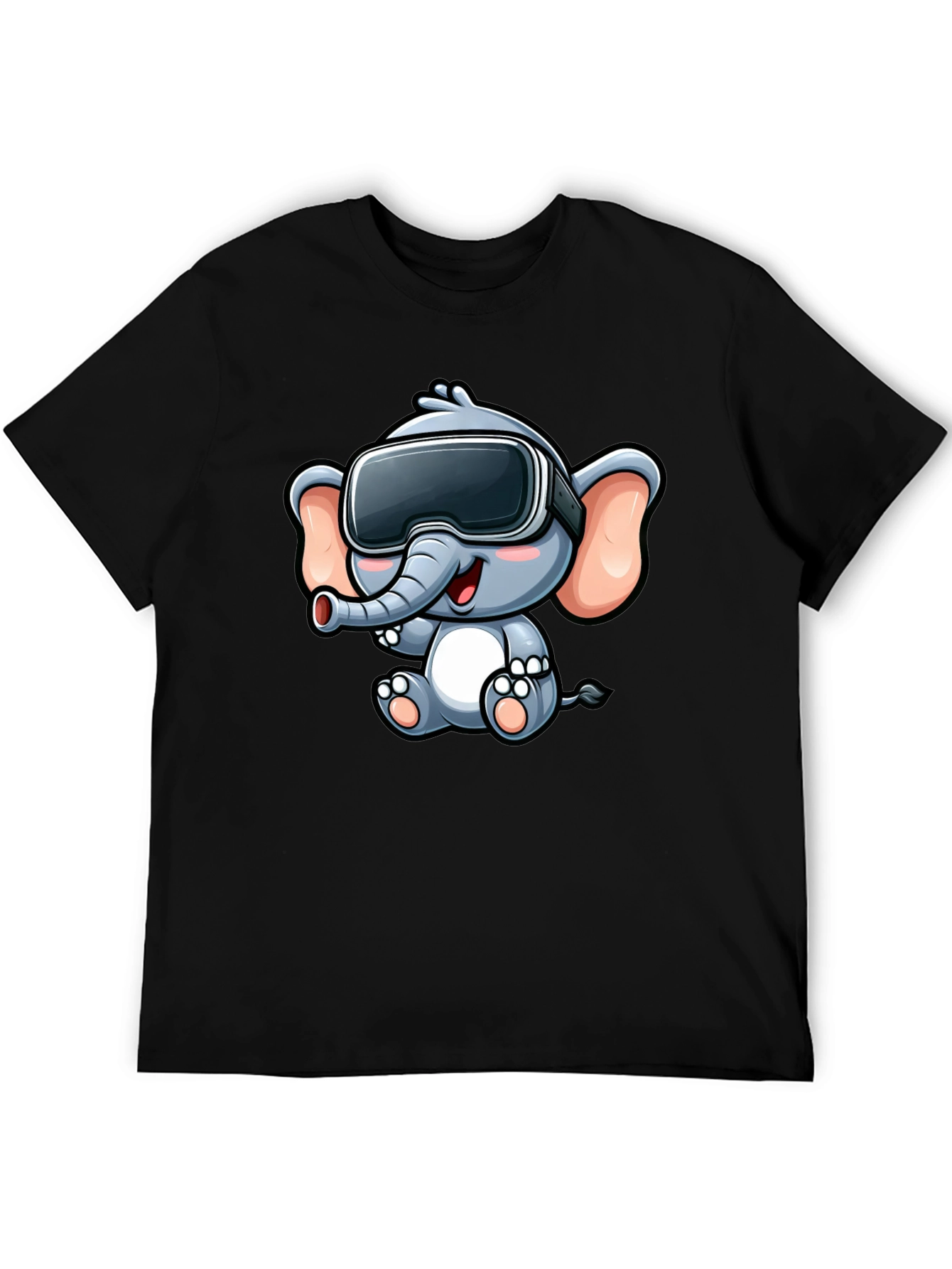 VR Elephant T-Shirt - Cute Cartoon Design