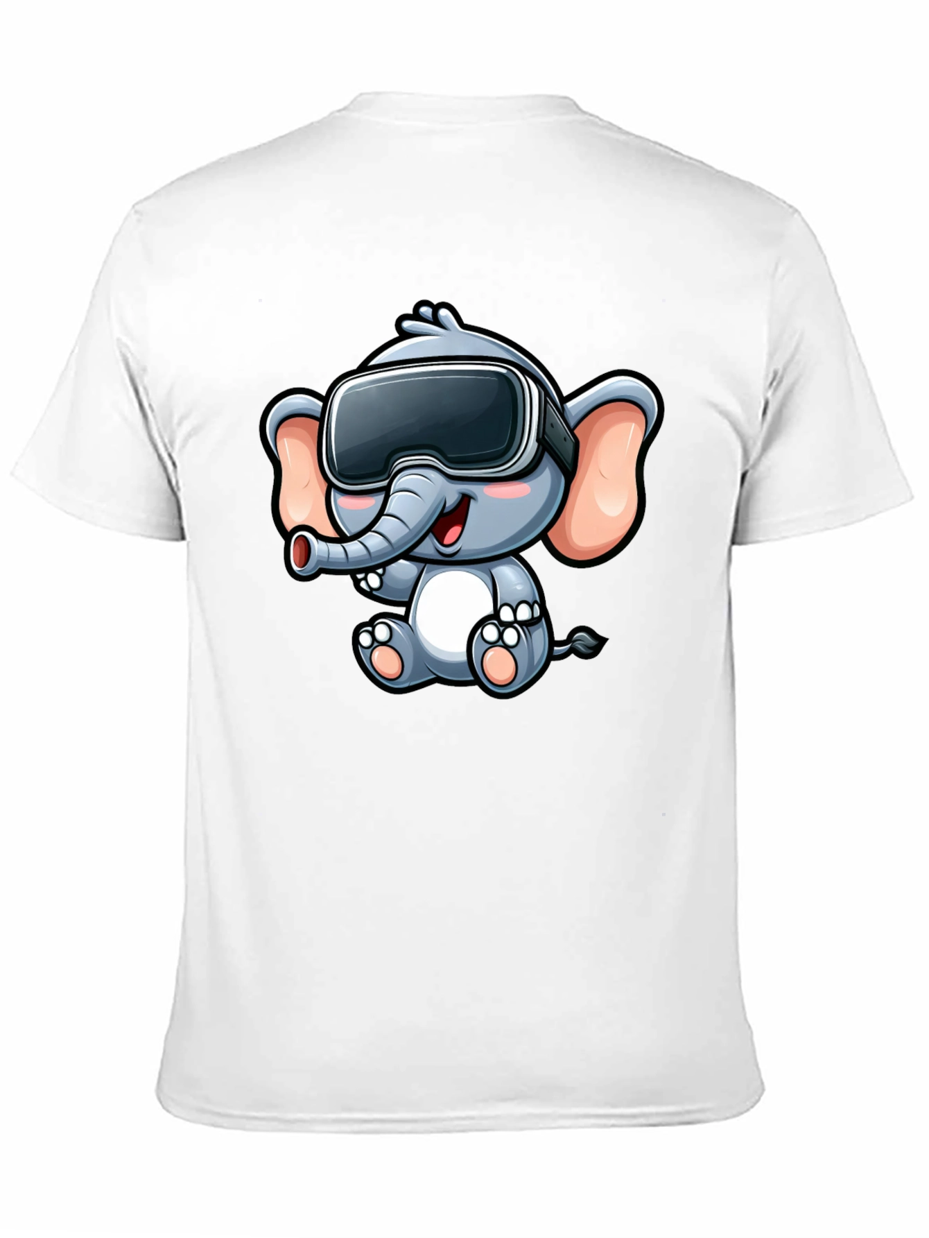 VR Elephant T-Shirt - Cute Cartoon Design