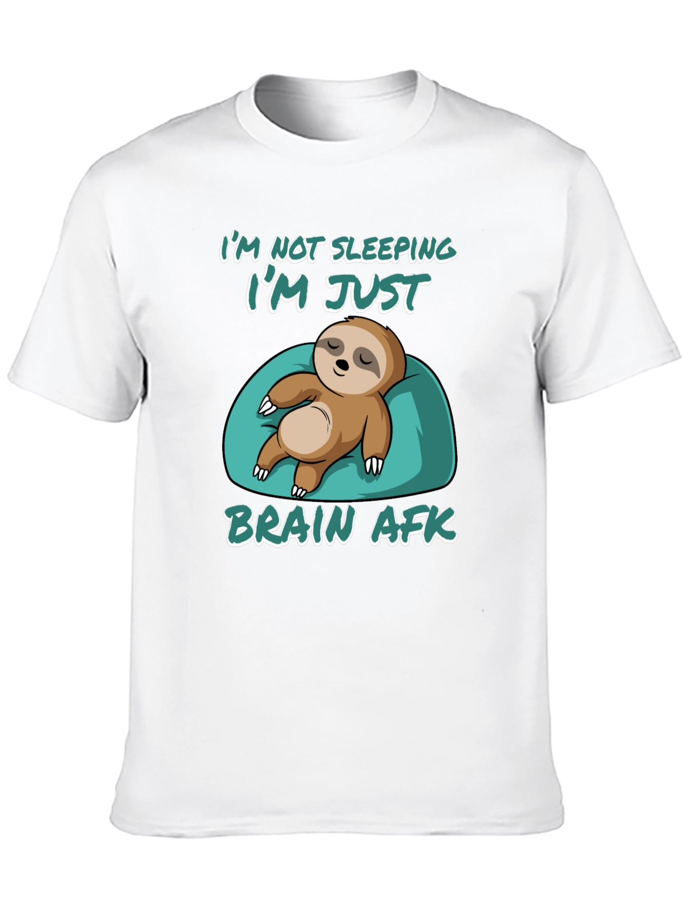 Brain AFK Sloth Graphic Tee - Relaxed Comfort
