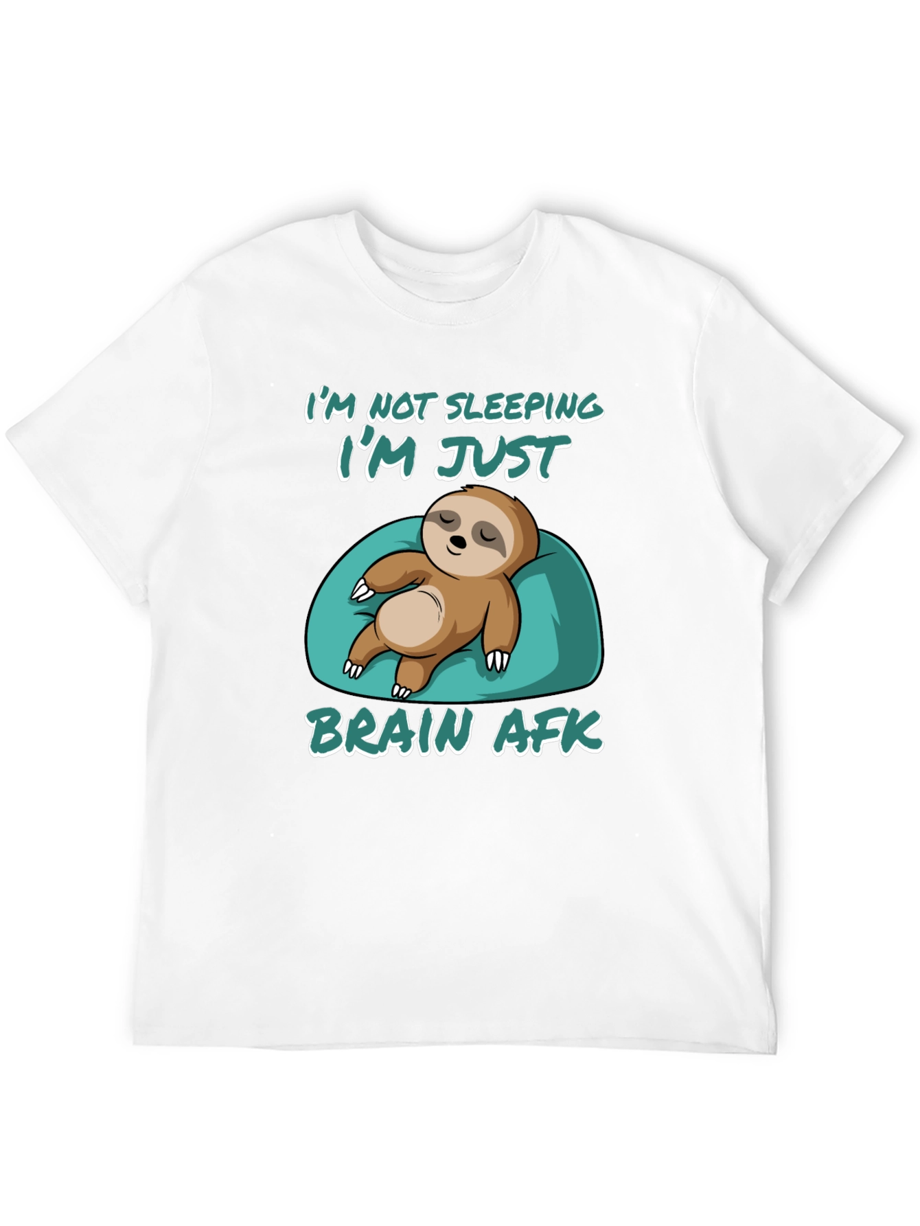 Brain AFK Sloth Graphic Tee - Relaxed Comfort