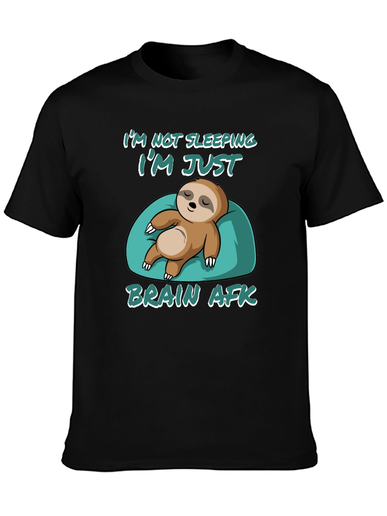Brain AFK Sloth Graphic Tee - Relaxed Comfort