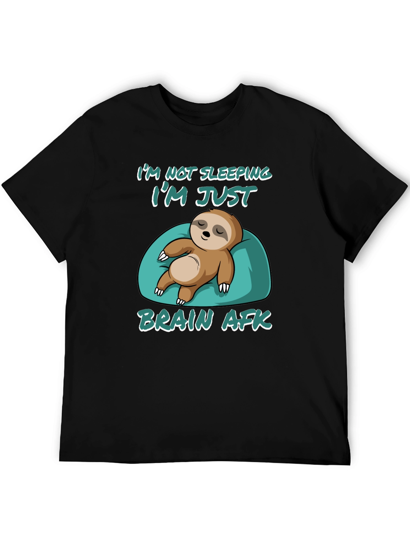 Brain AFK Sloth Graphic Tee - Relaxed Comfort