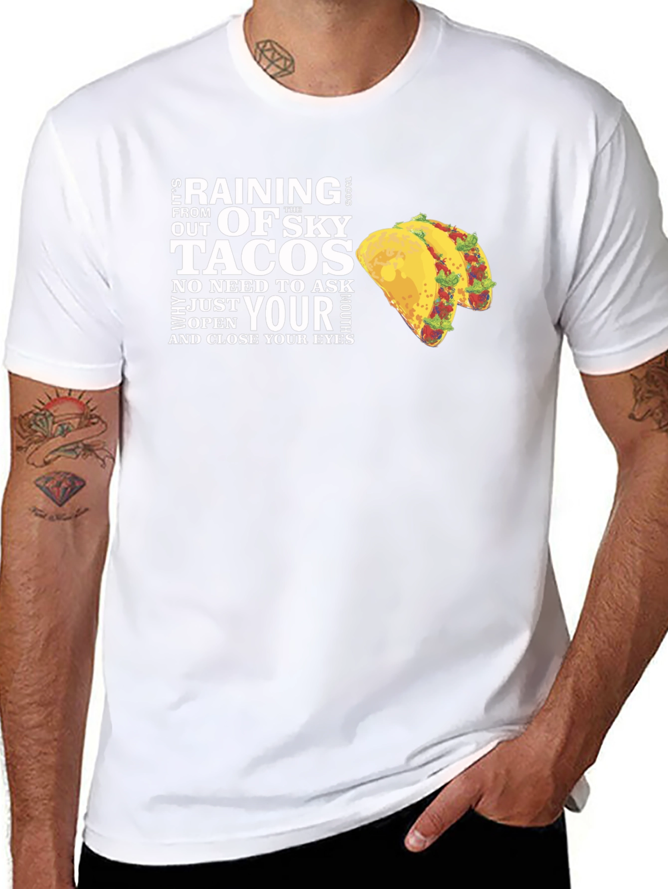 Raining Tacos Graphic T-Shirt