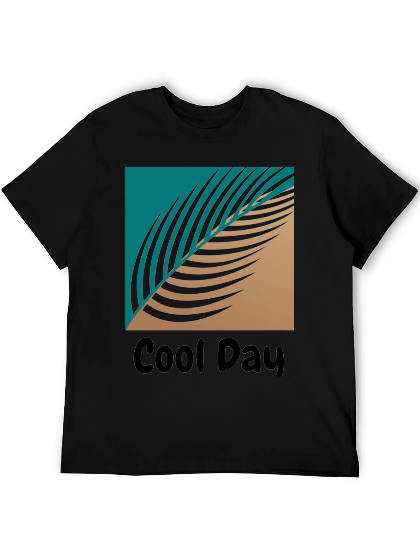Cool Day Graphic T-Shirt - Tropical Leaf Design