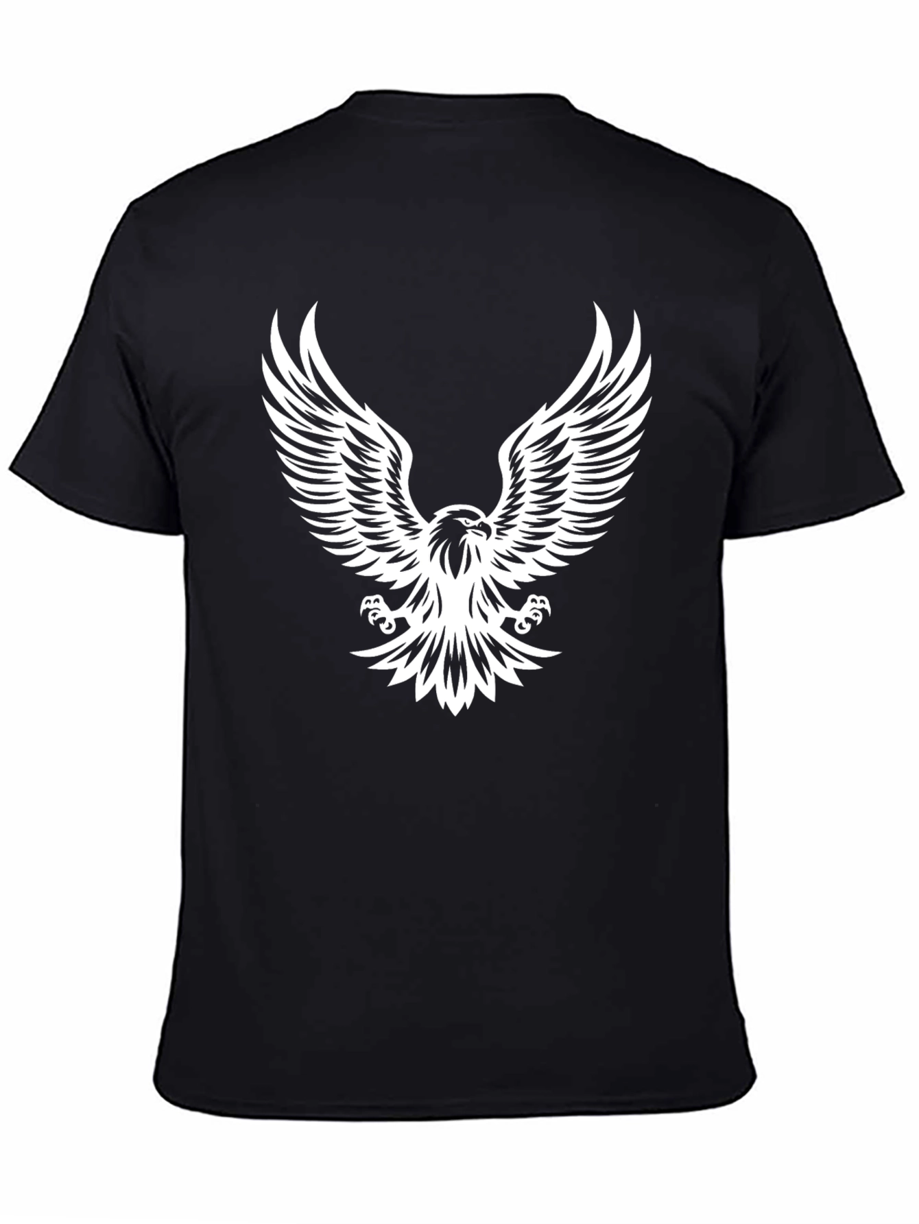 Black Eagle Graphic Tee - Cool Bird Print