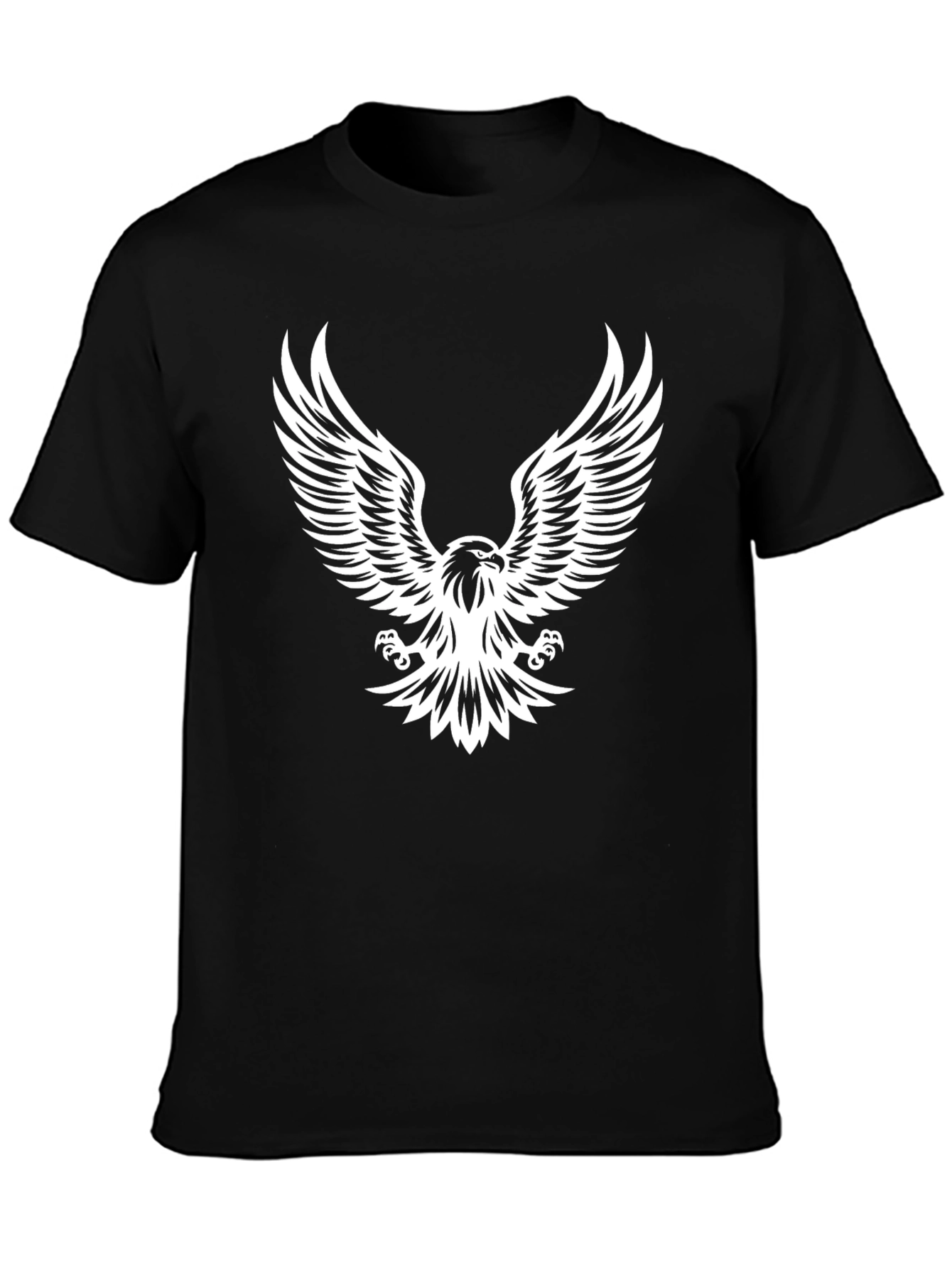 Black Eagle Graphic Tee - Cool Bird Print