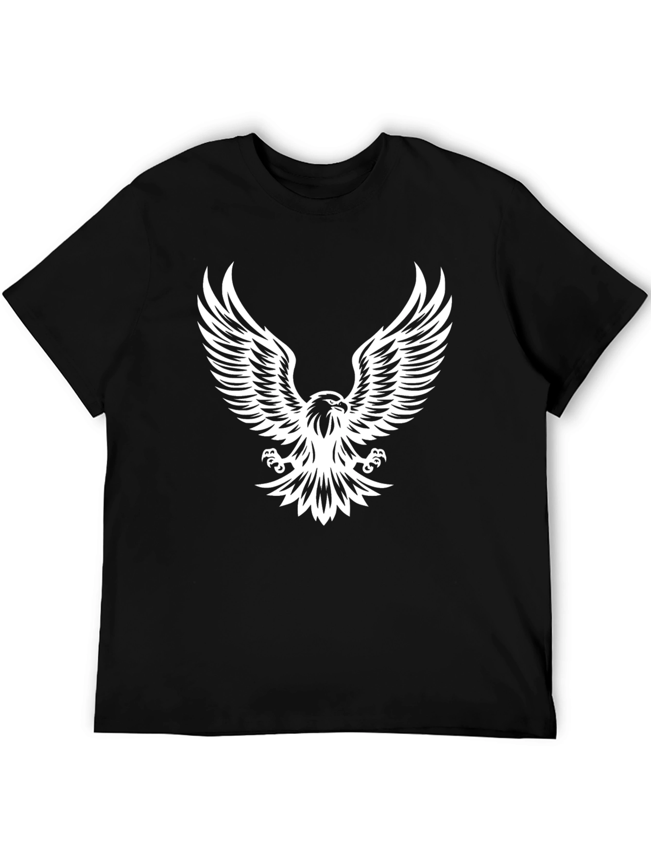 Black Eagle Graphic Tee - Cool Bird Print