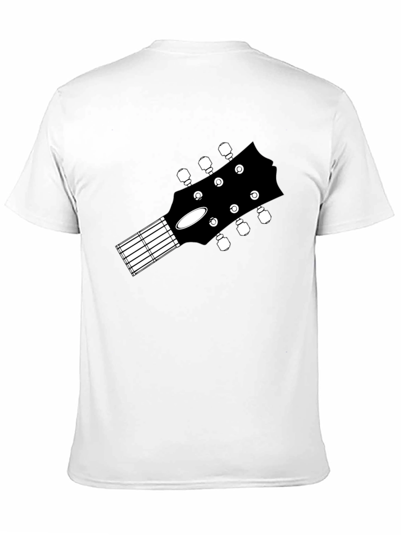 Guitar Headstock Graphic Tee - Music Lovers Black T-Shirt