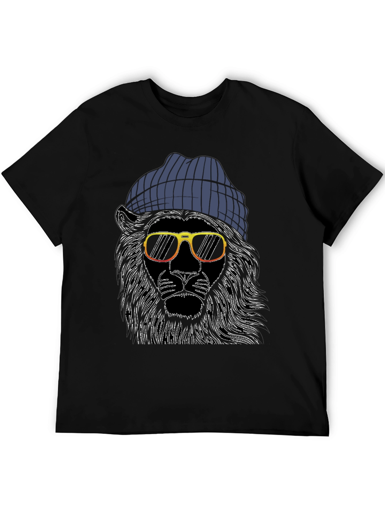 Cool Lion Tee: Graphic Print Beanie & Shades