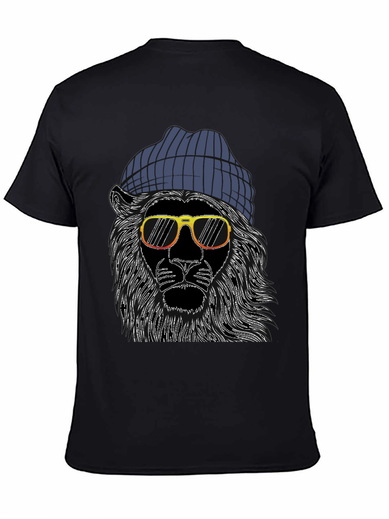 Cool Lion Tee: Graphic Print Beanie & Shades