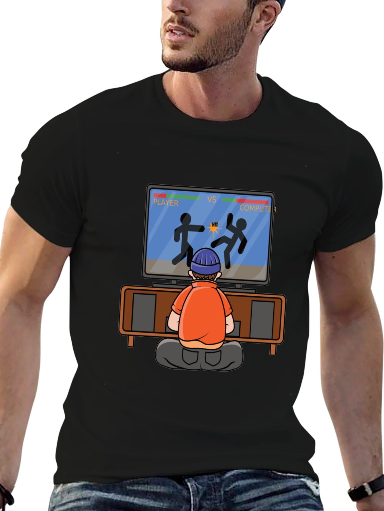 Gamer vs Computer Black T-Shirt