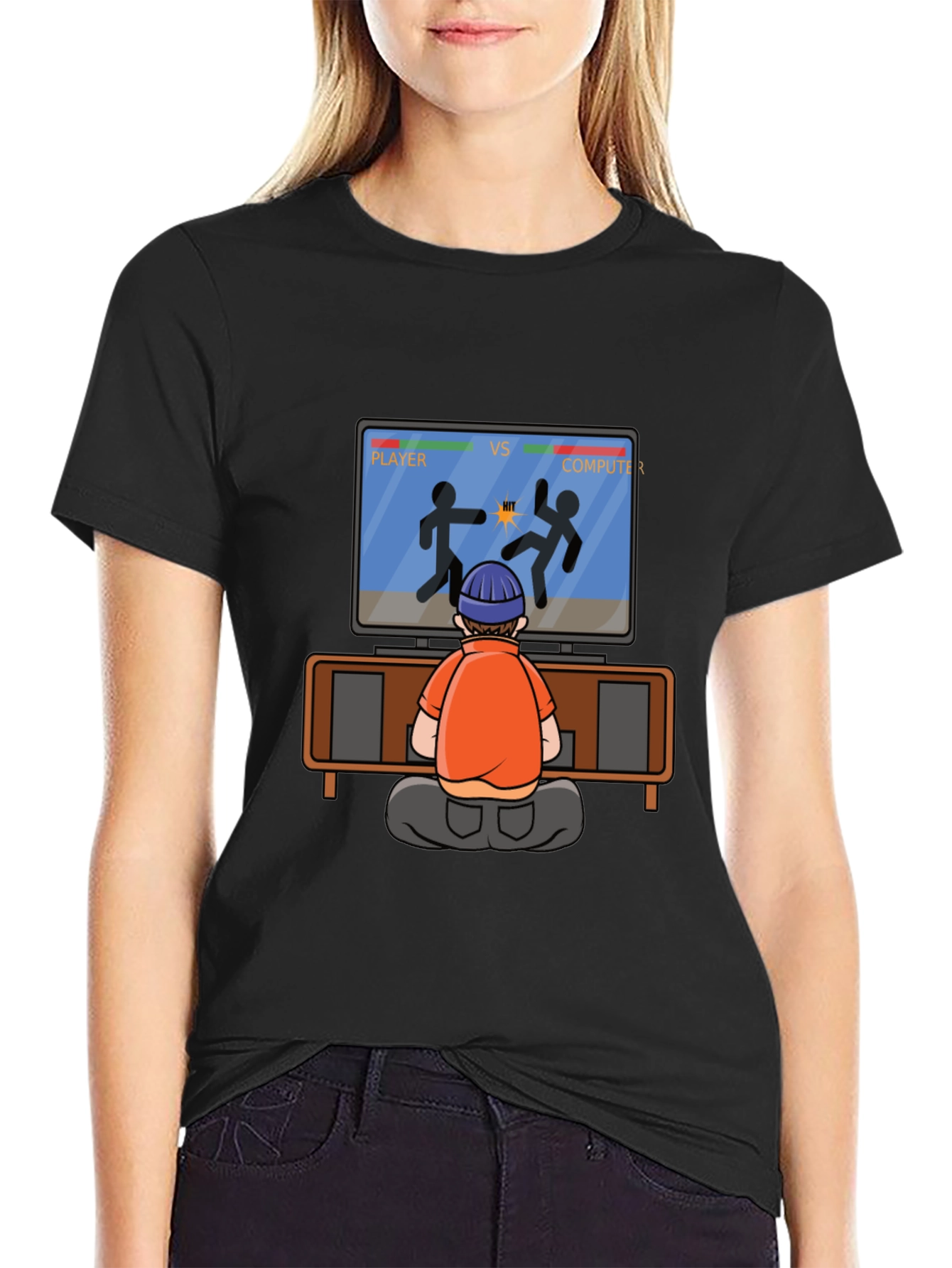 Gamer vs Computer Black T-Shirt