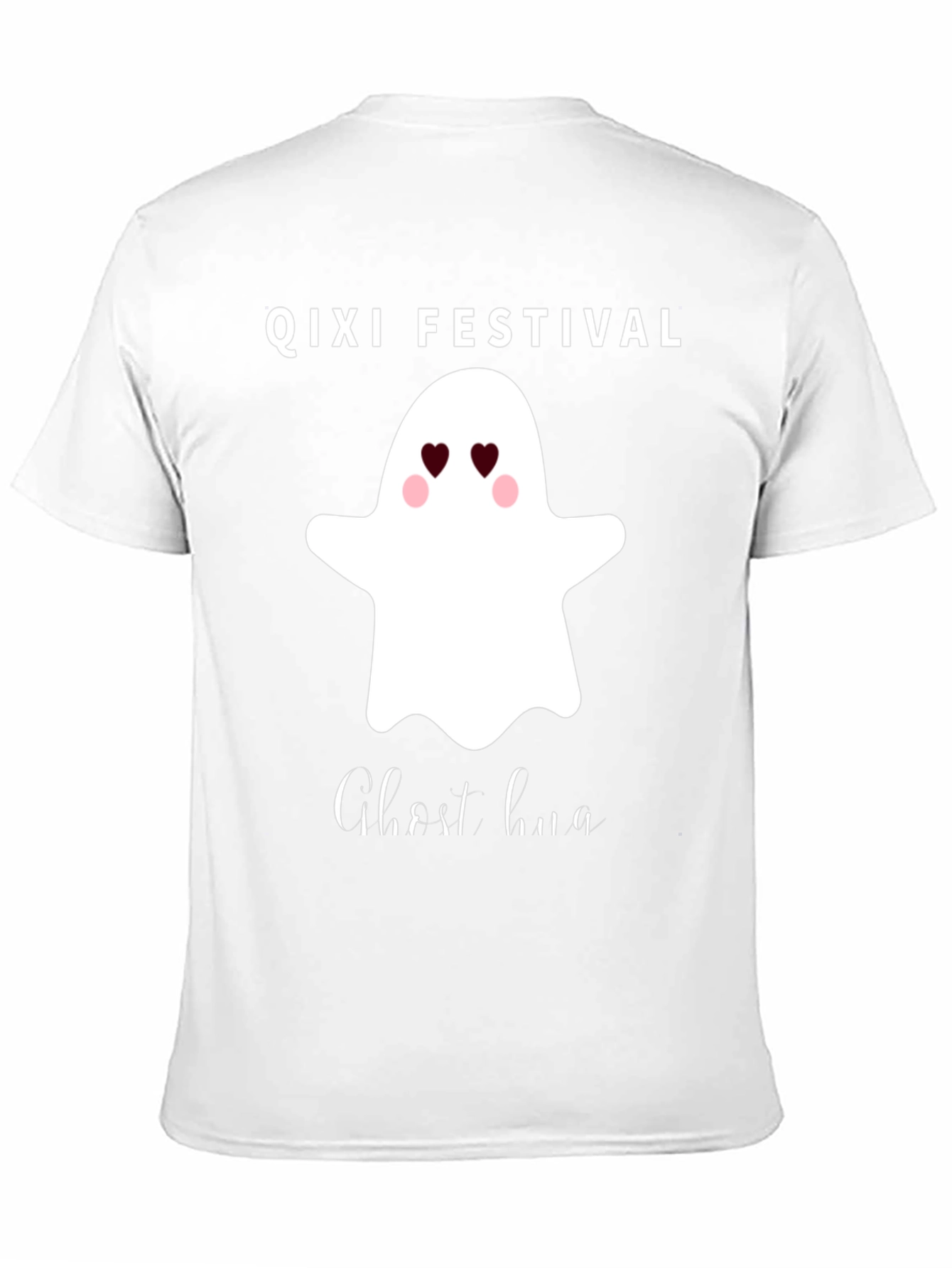 Qixi Festival Ghost Hug Black T-Shirt