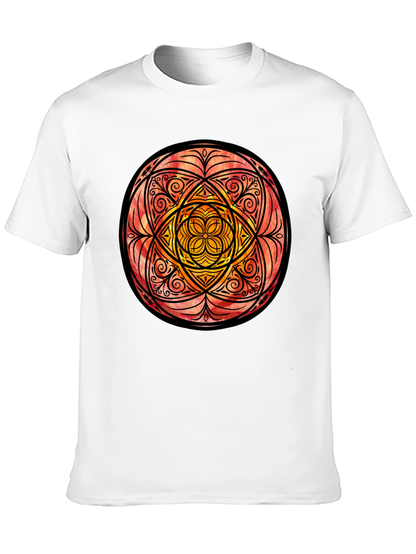 Mandala Graphic Print Black T-Shirt