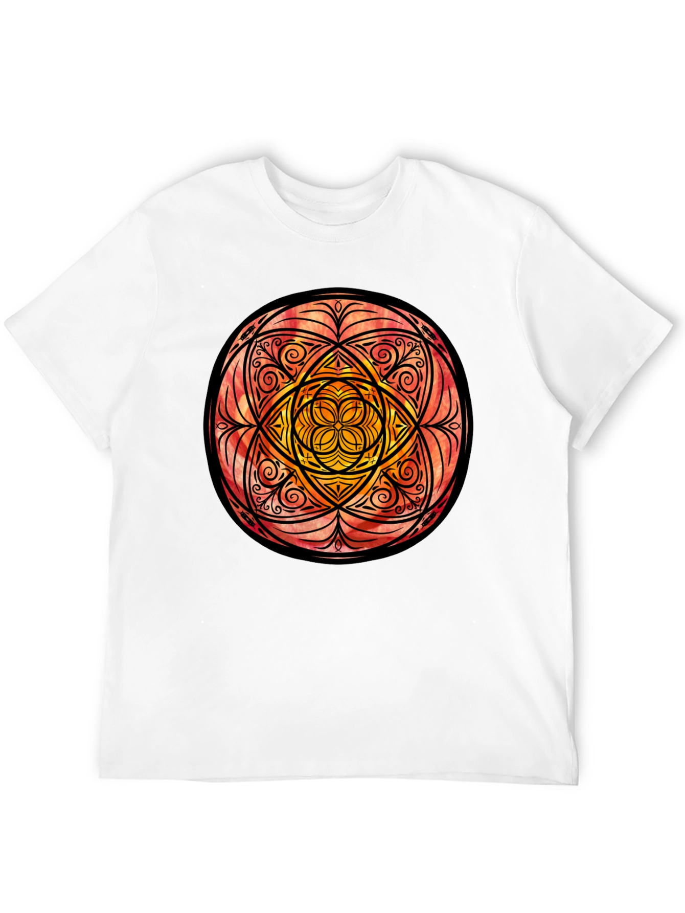 Mandala Graphic Print Black T-Shirt