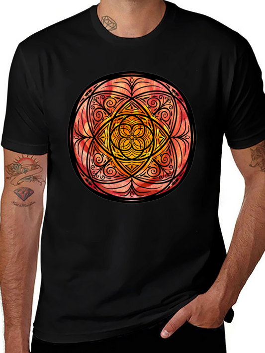 Mandala Graphic Print Black T-Shirt